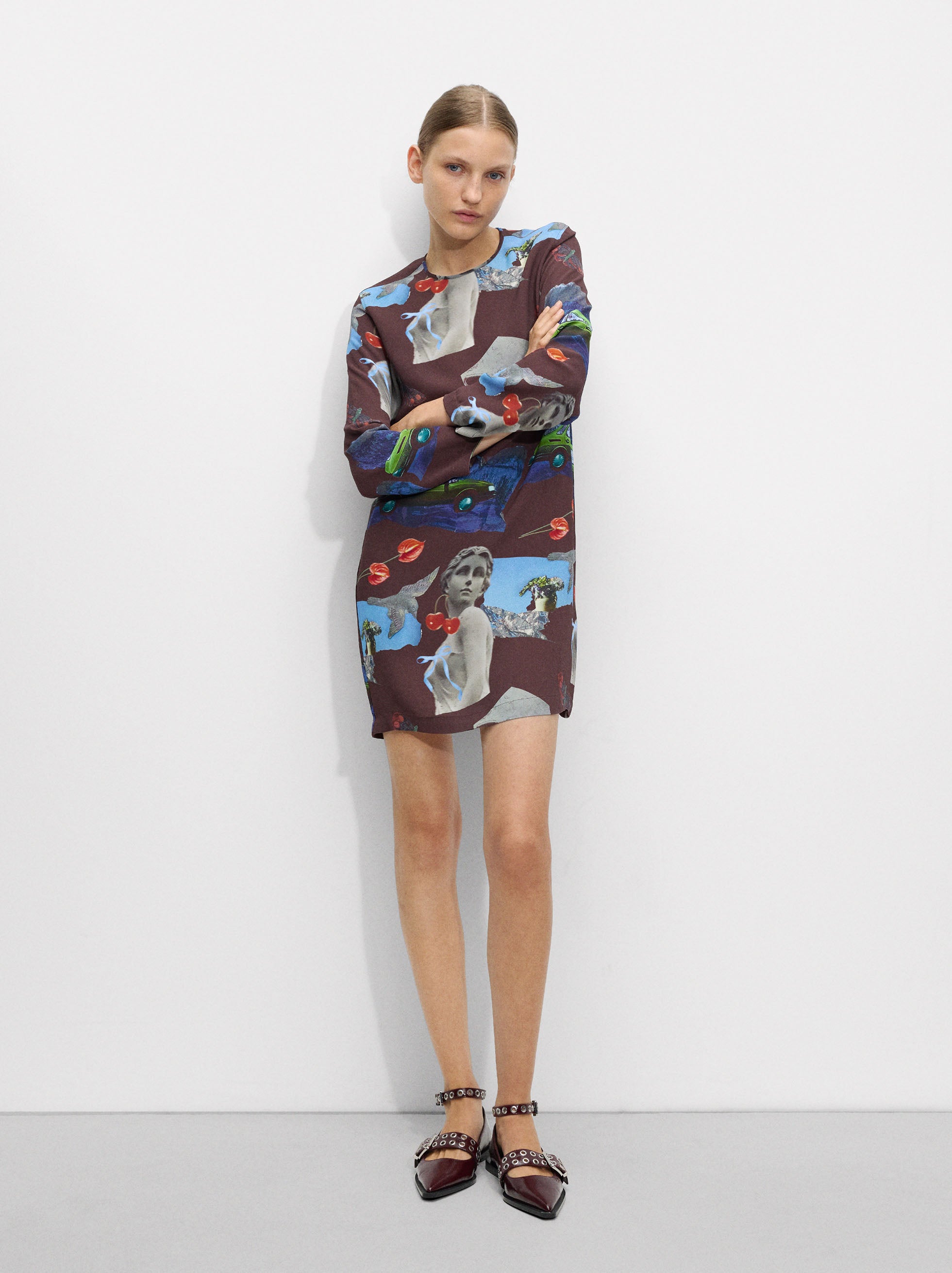 Vestido Corto Estampado