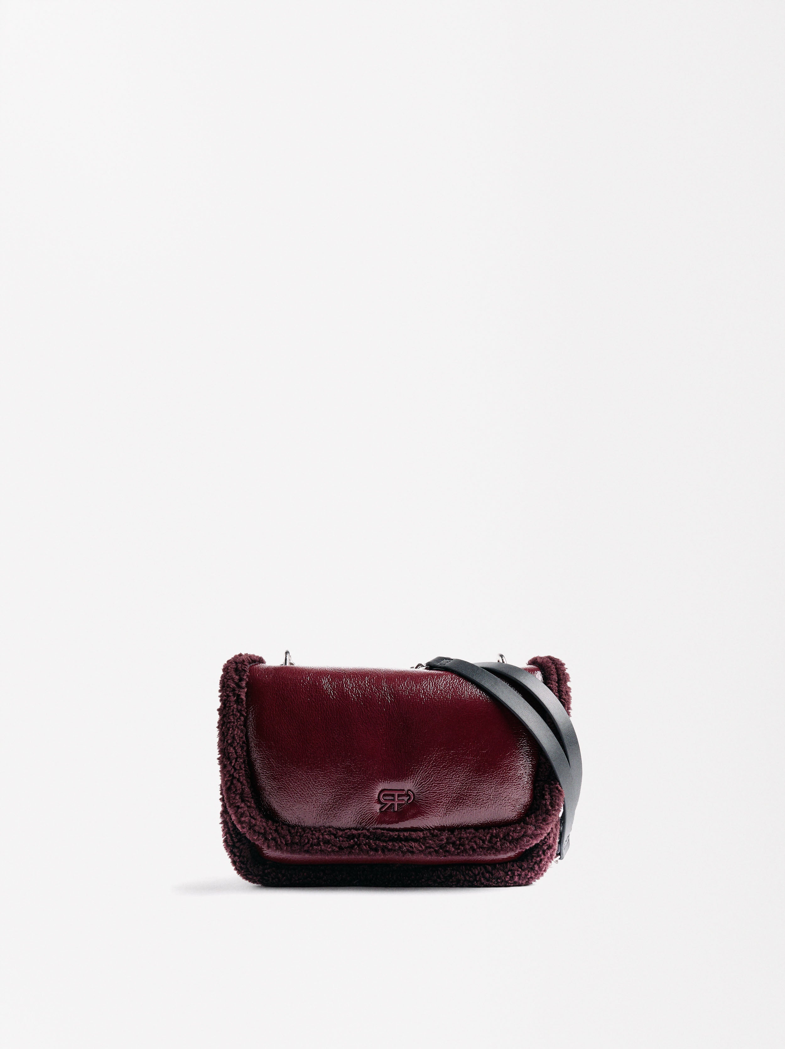 Bolso De Hombro Con Cadena Y Efecto Pelo