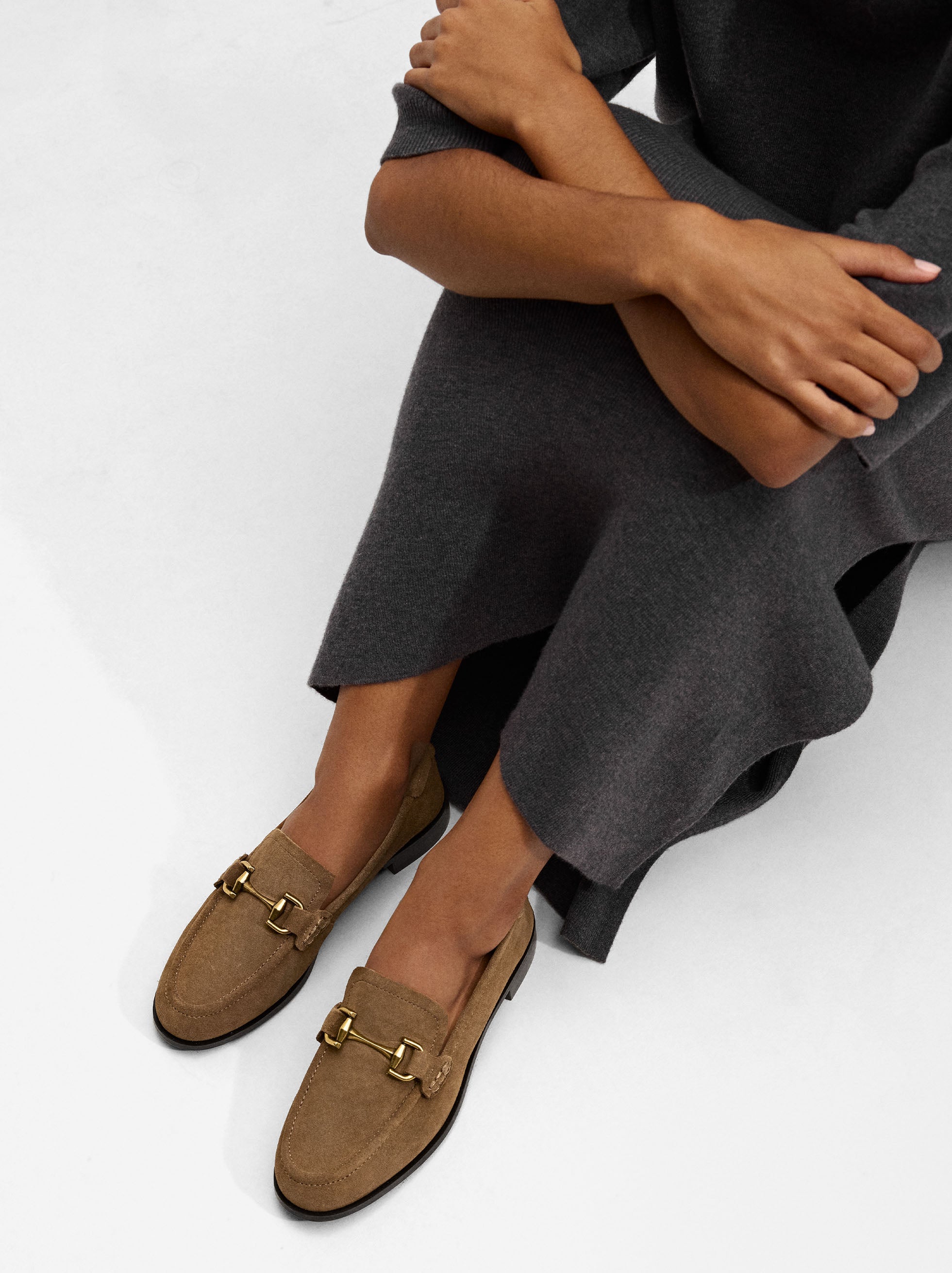 Mocasines De Piel Con Hebilla