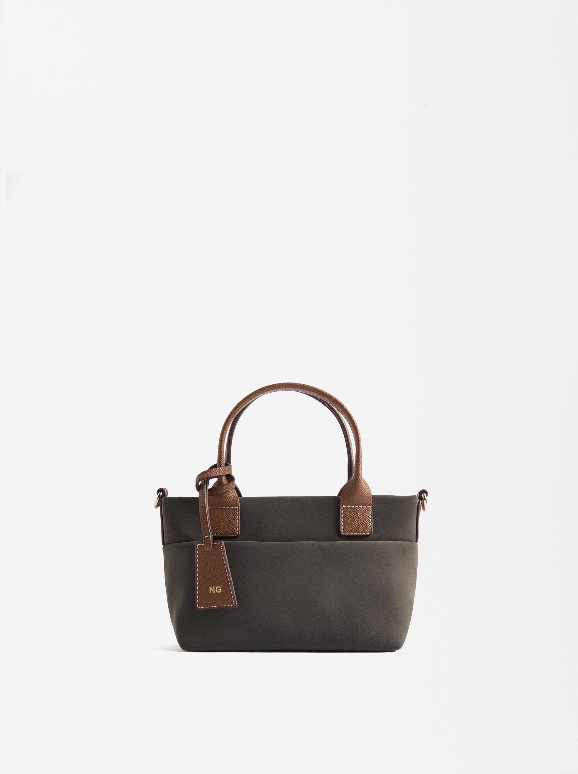 Bolso Tote Con Textura Suave M