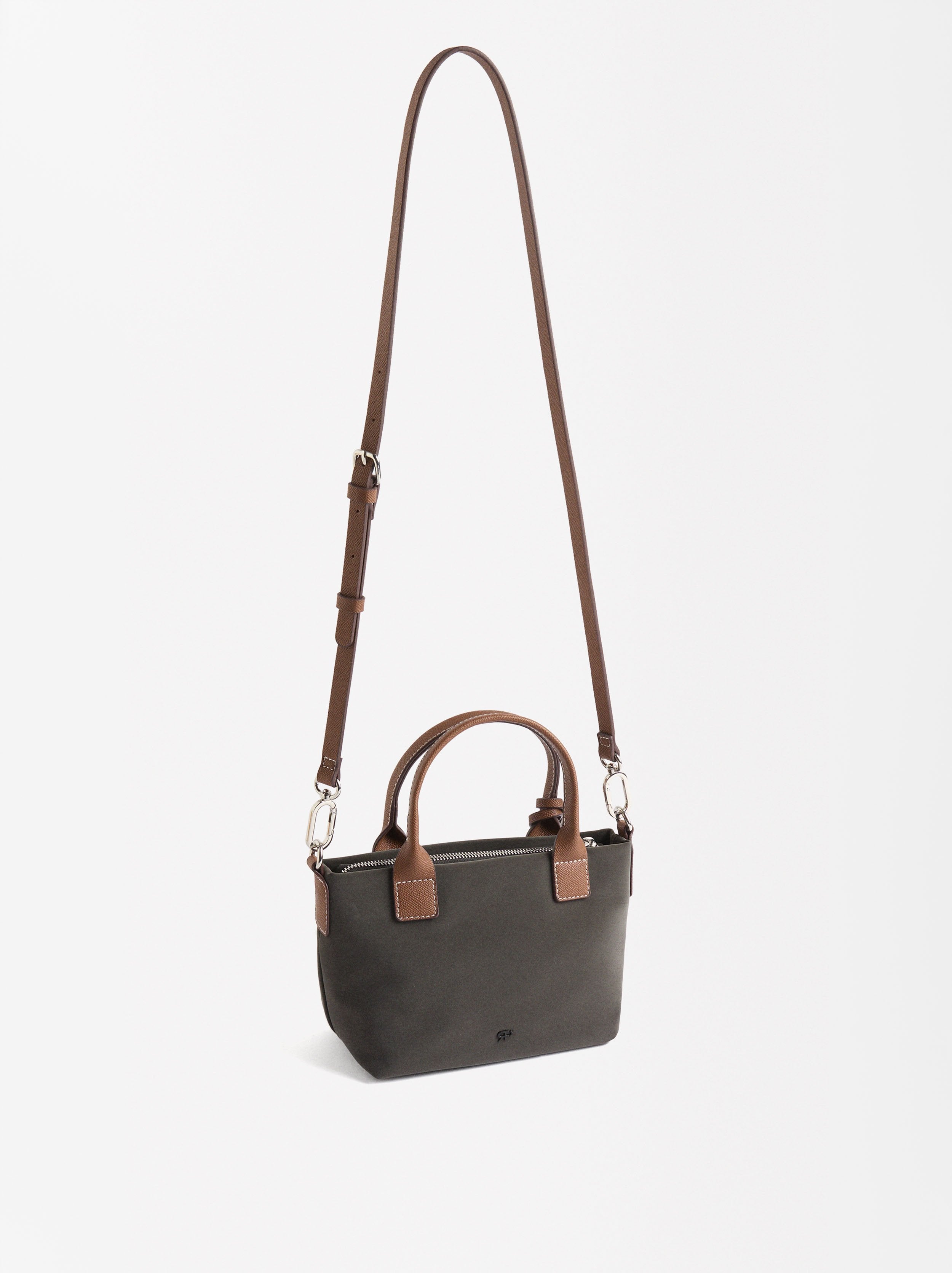 Bolso Tote Con Textura Suave M