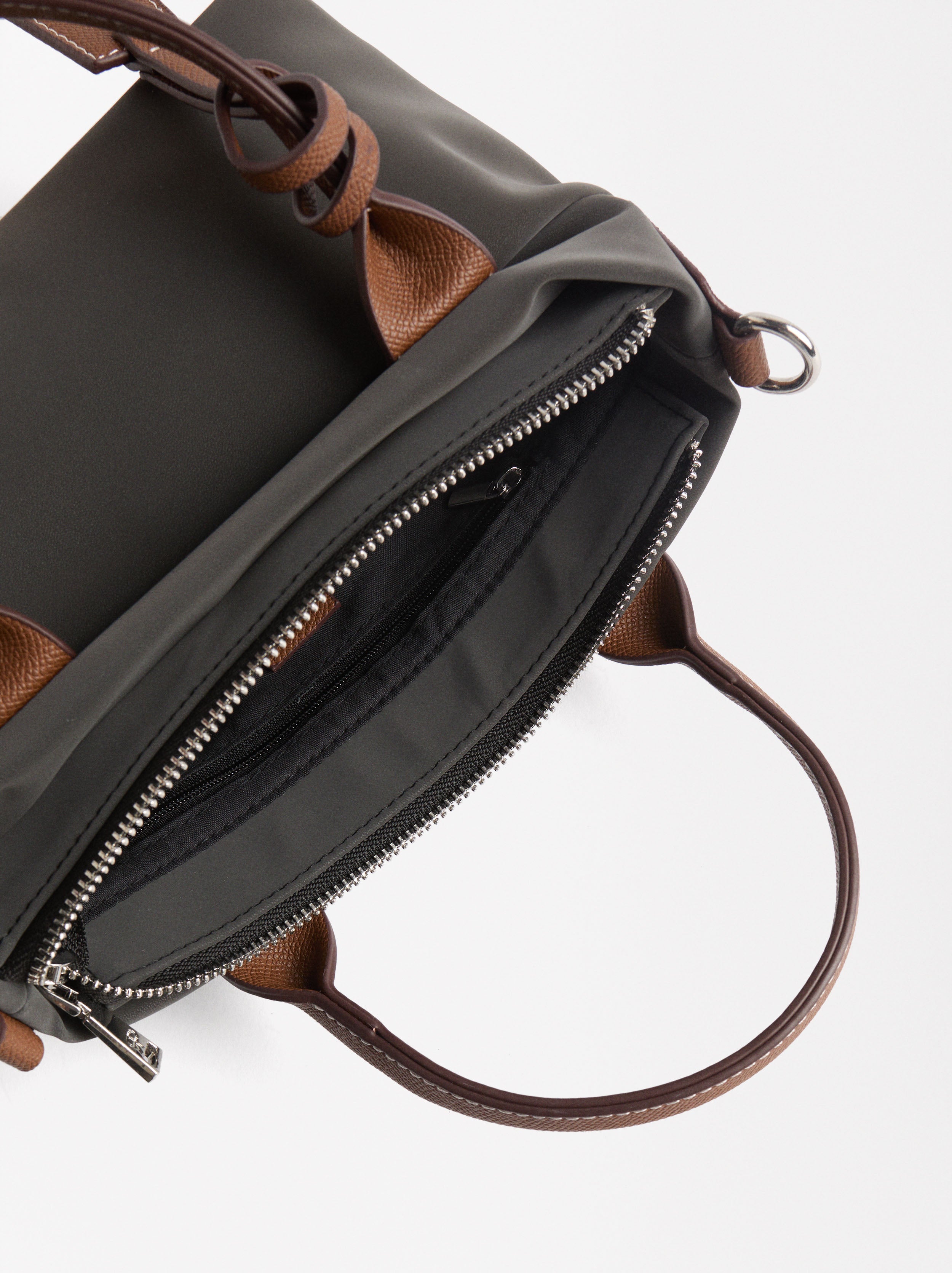 Bolso Tote Con Textura Suave M