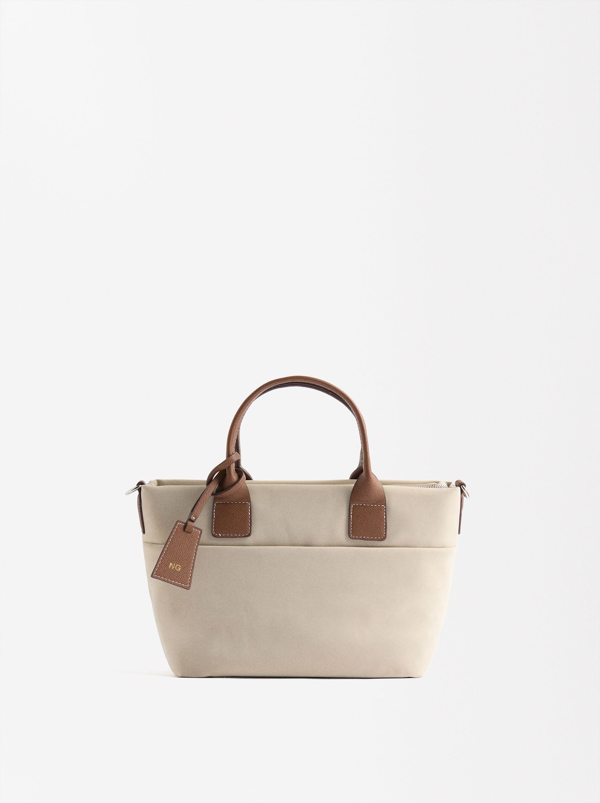 Cartera Tote Con Textura Suave