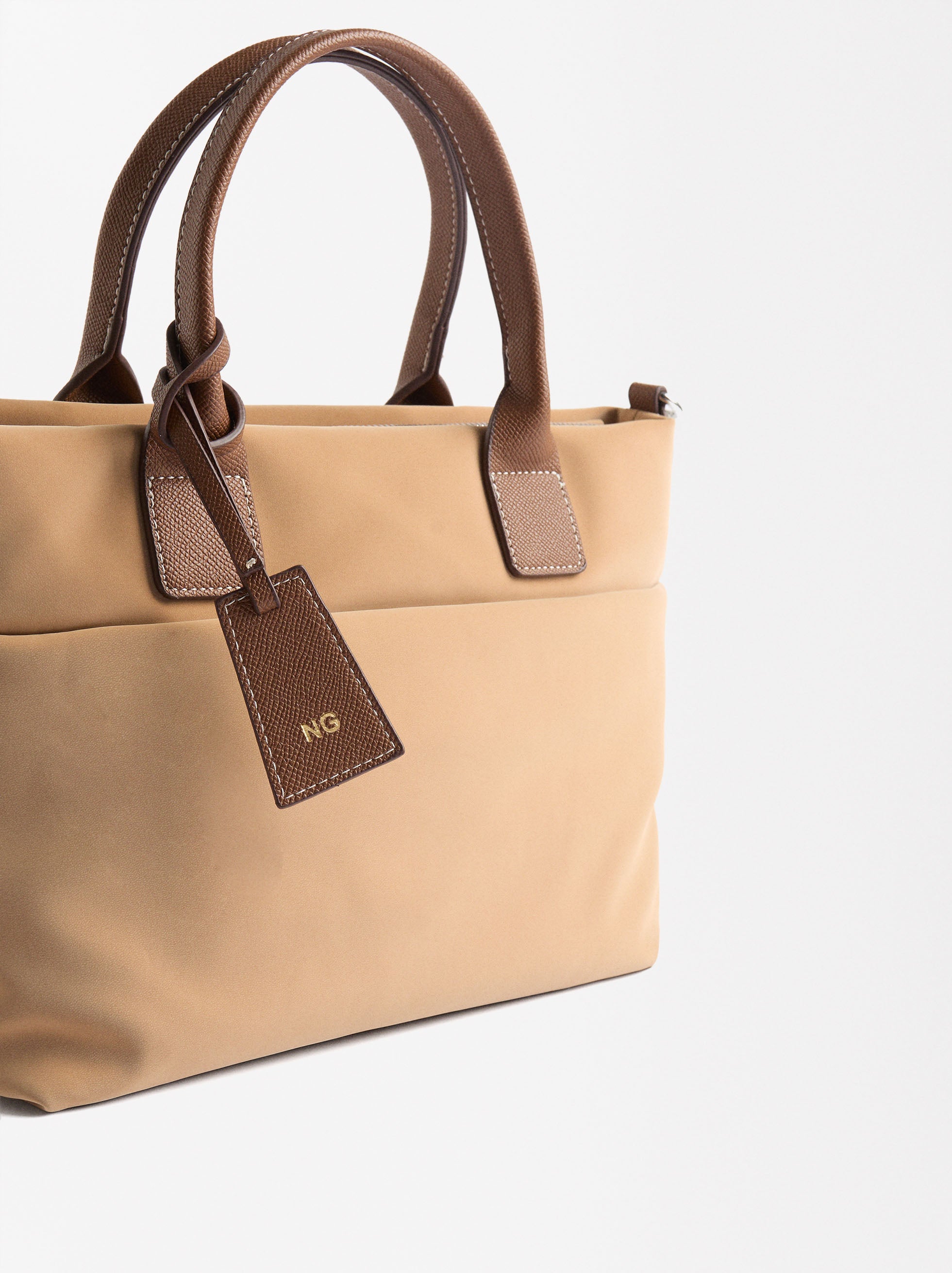 Bolso Tote Con Textura Suave L