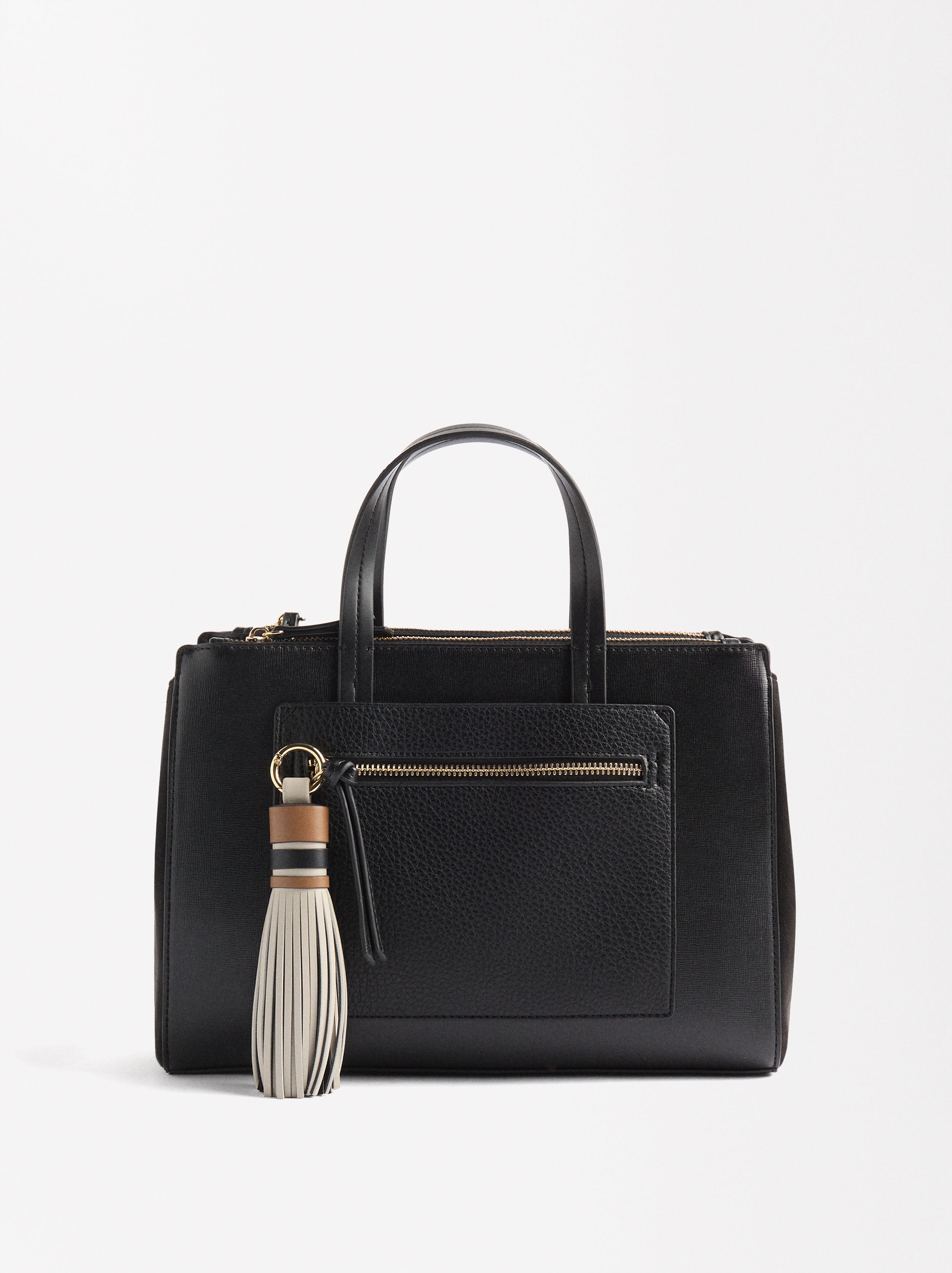 Cartera Tote Con Colgante
