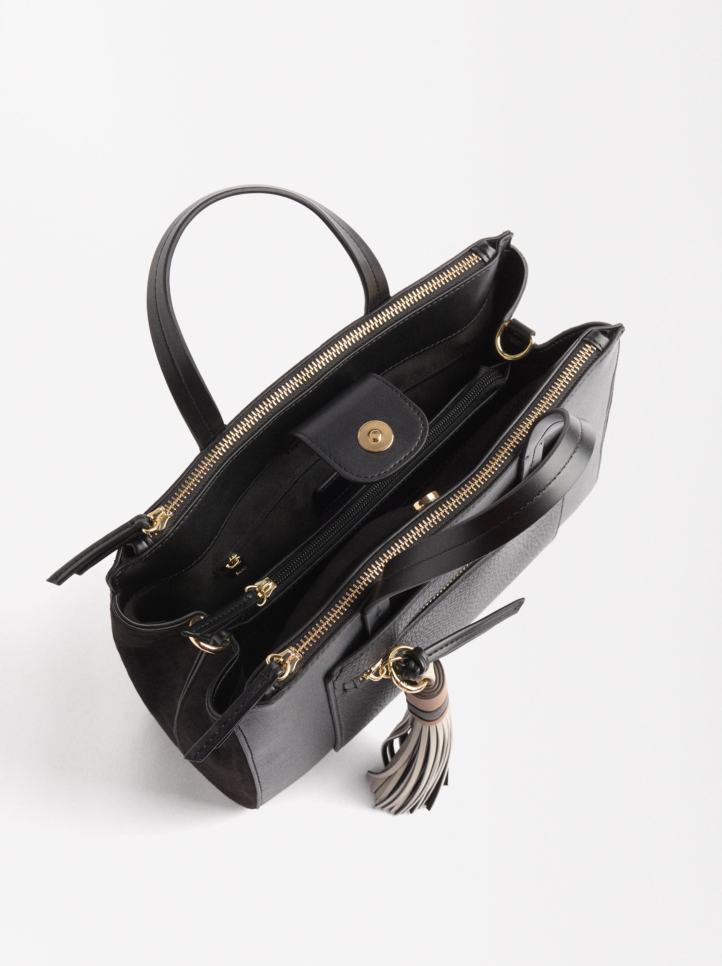 Bolso Tote Con Colgante