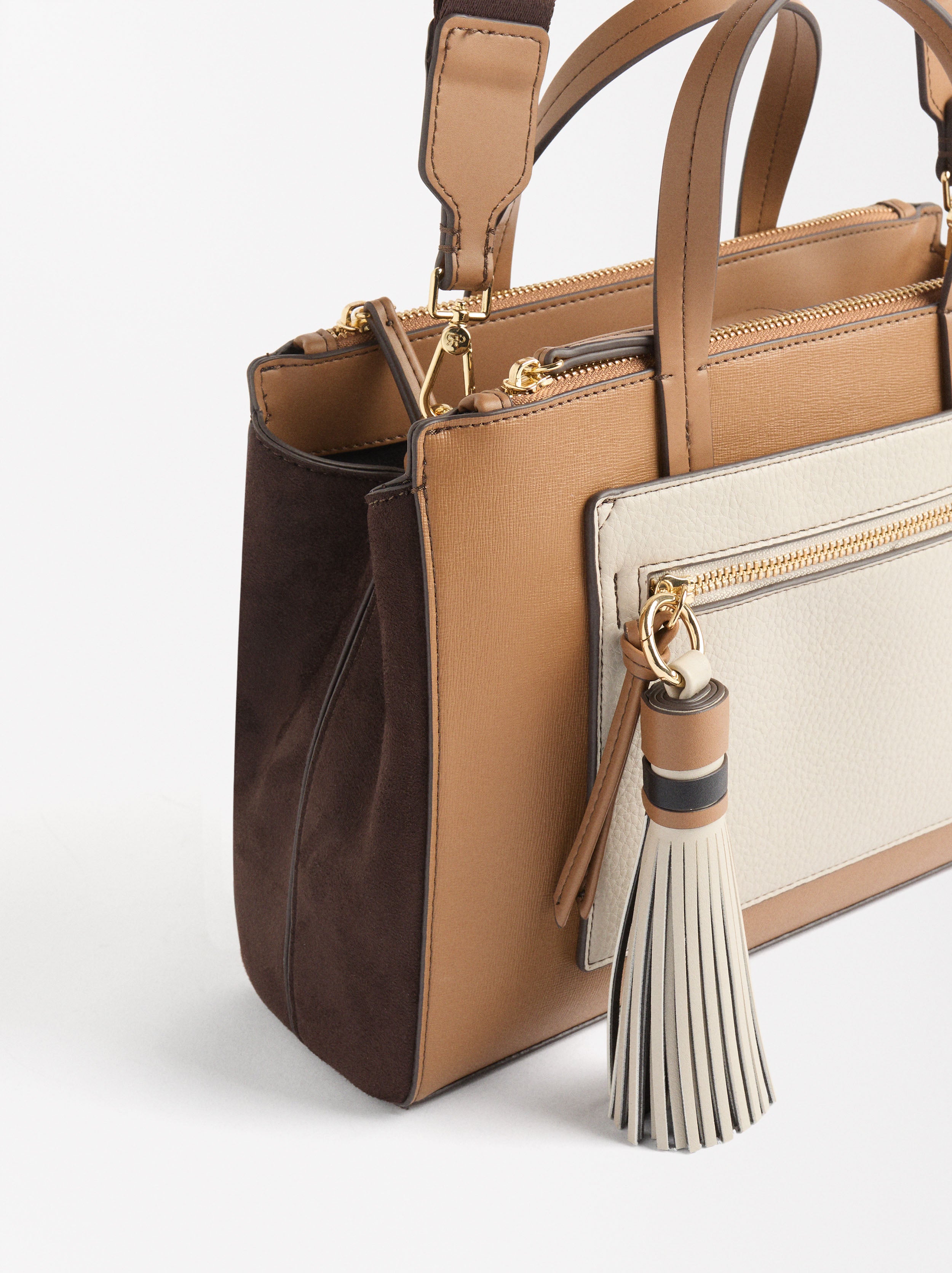 Bolso Tote Con Colgante