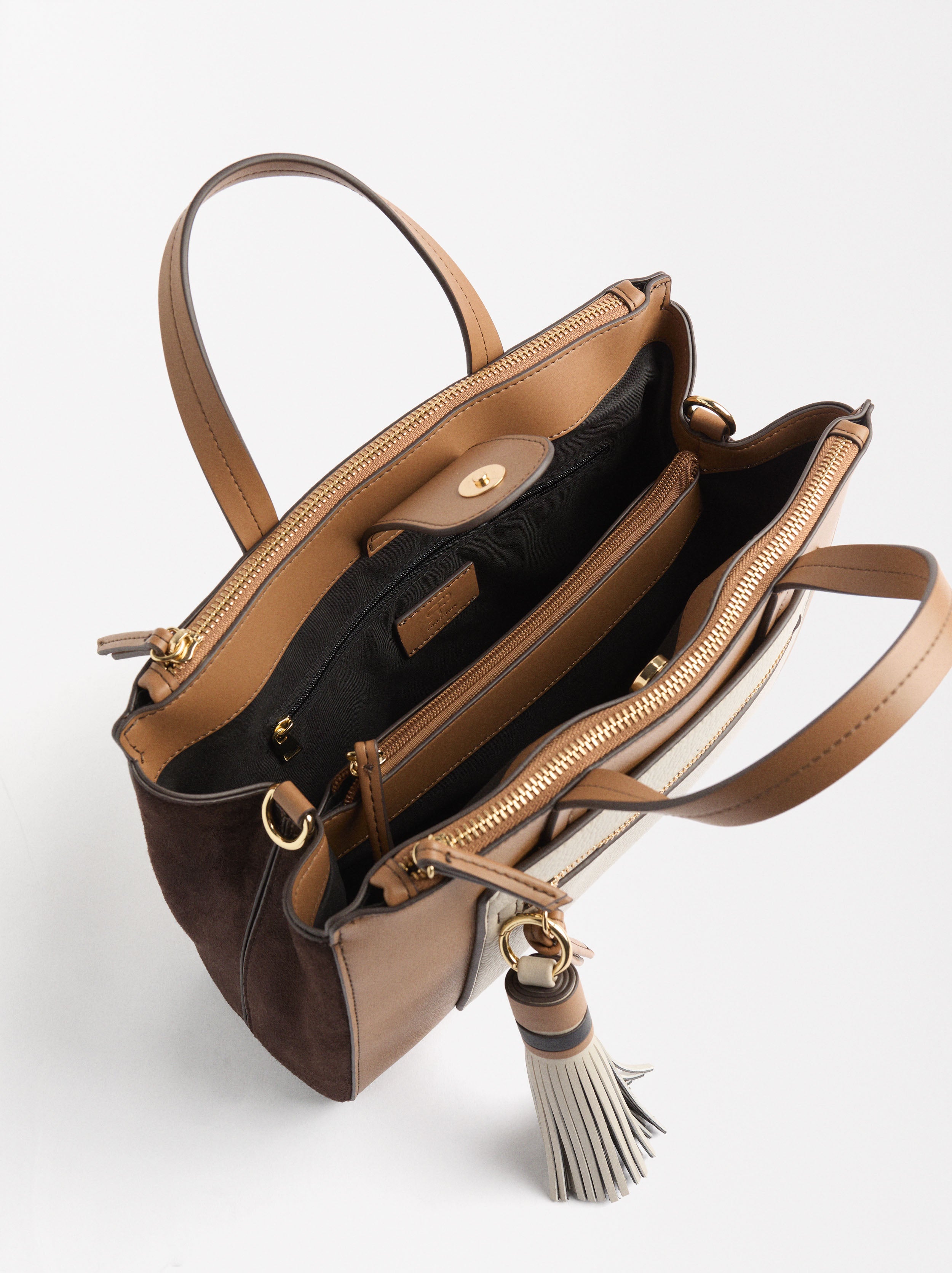 Bolso Tote Con Colgante