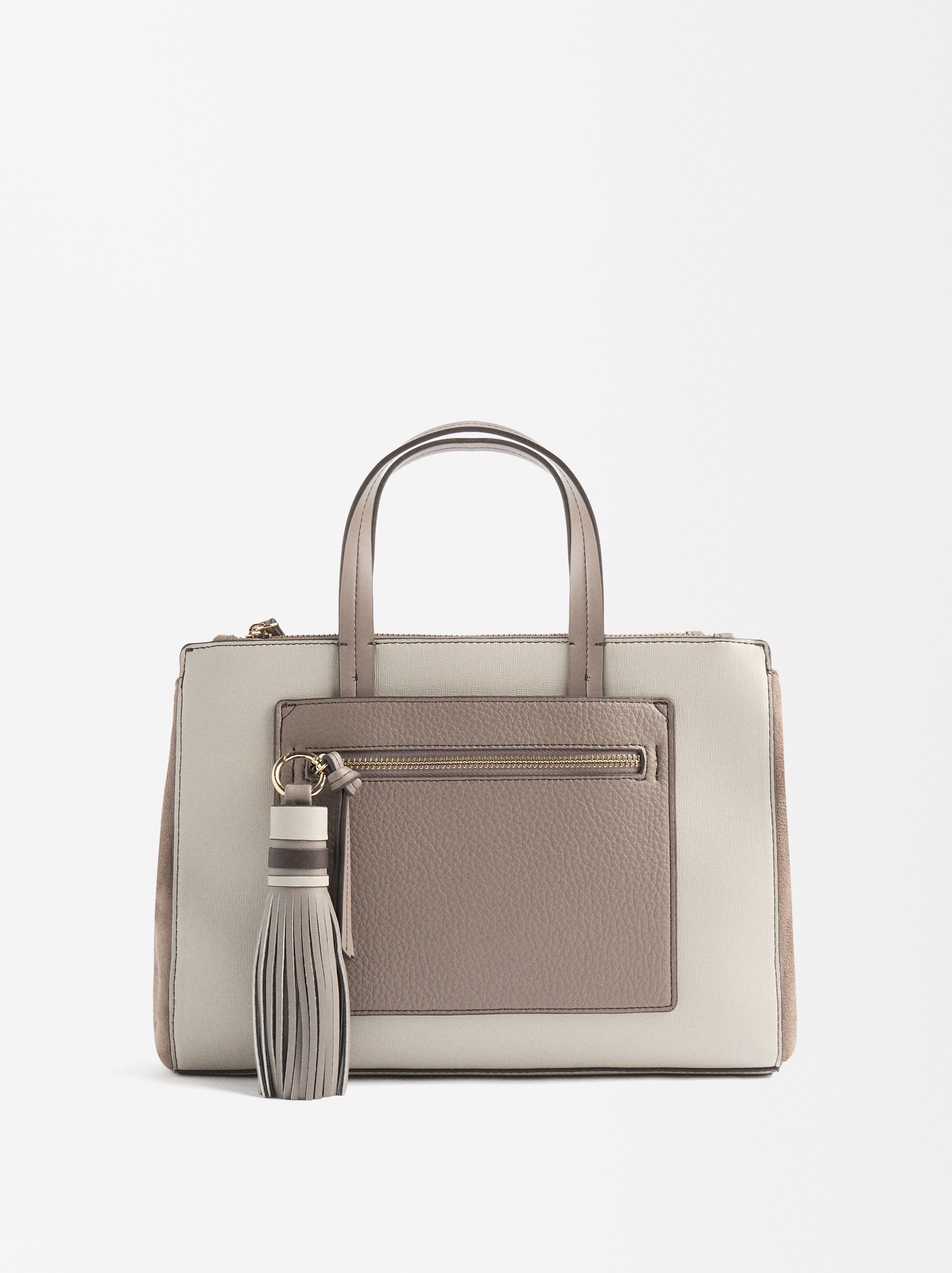 Bolso Tote Con Colgante