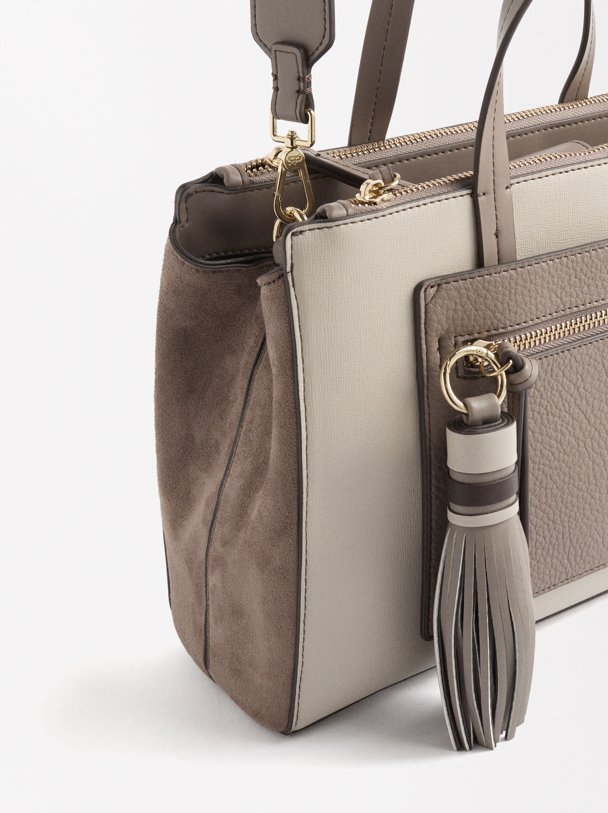Bolso Tote Con Colgante