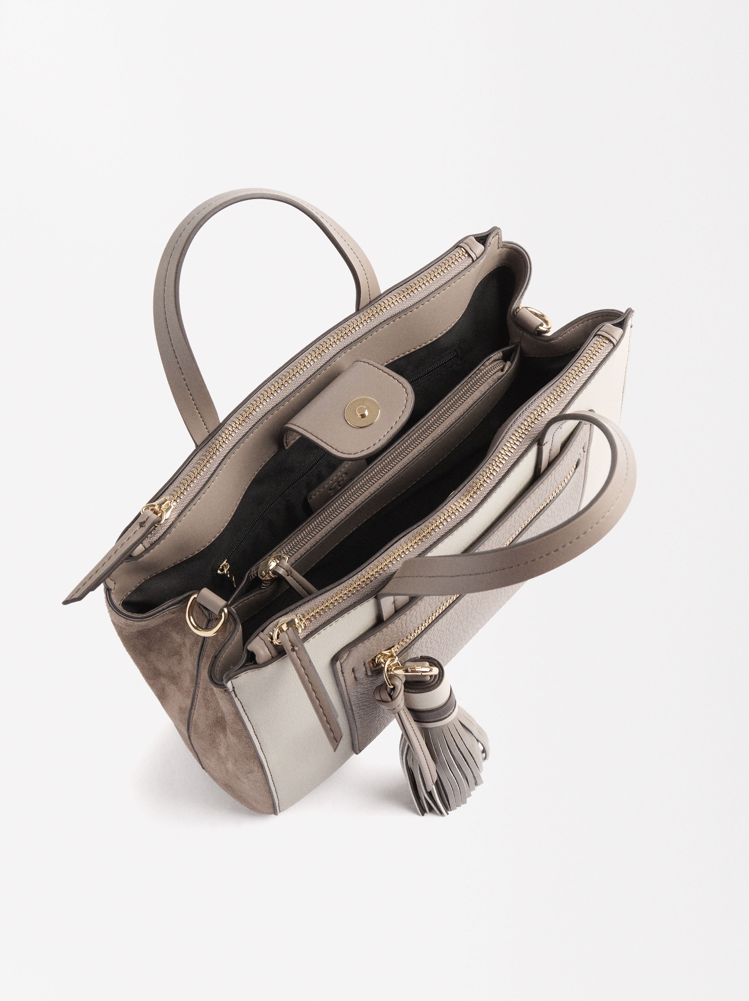 Bolso Tote Con Colgante