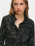 Camisa Estampada Cuello Mao