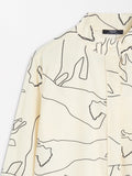 Camisa Estampada Cuello Mao