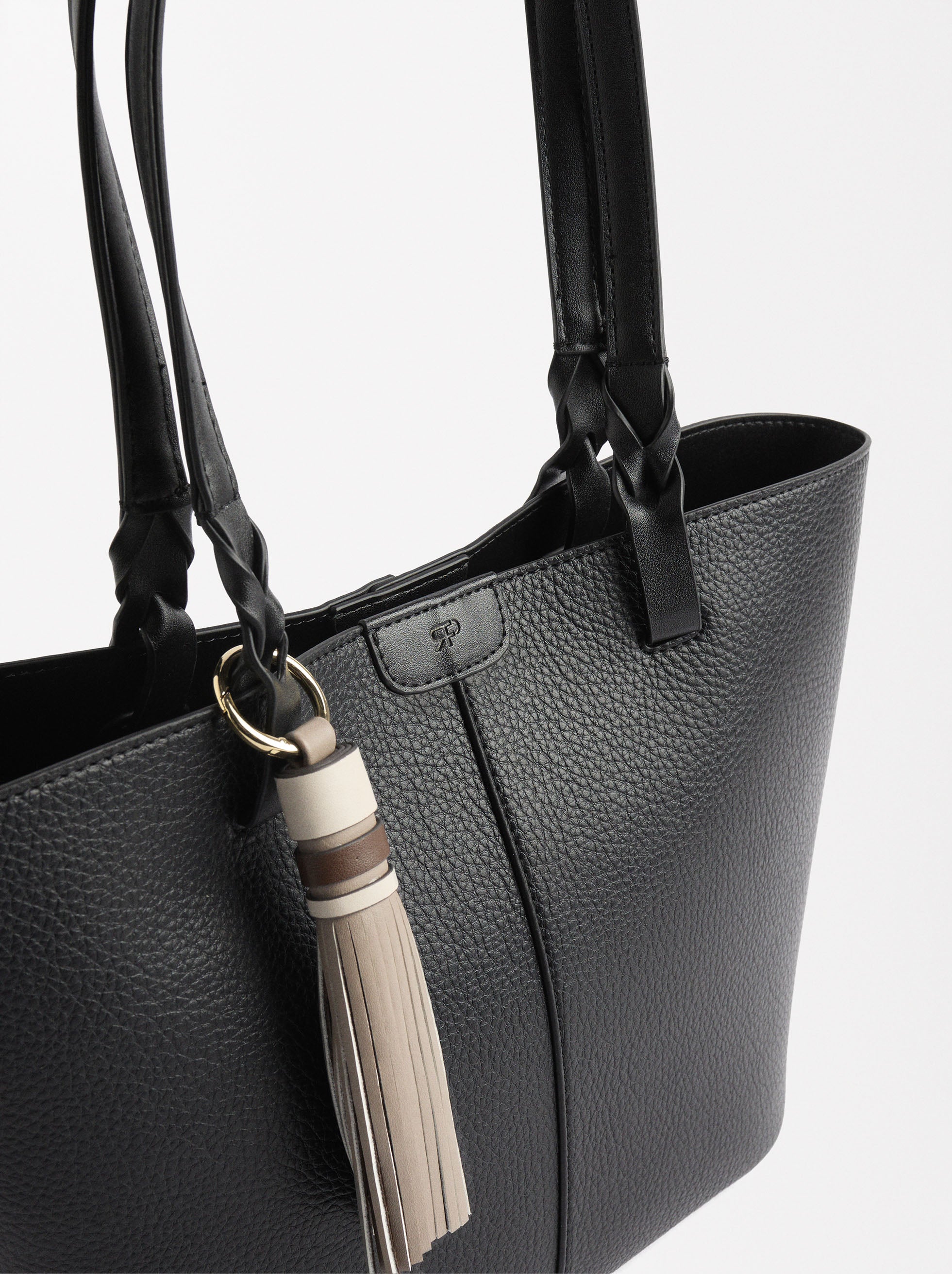 Bolso Shopper Con Colgante