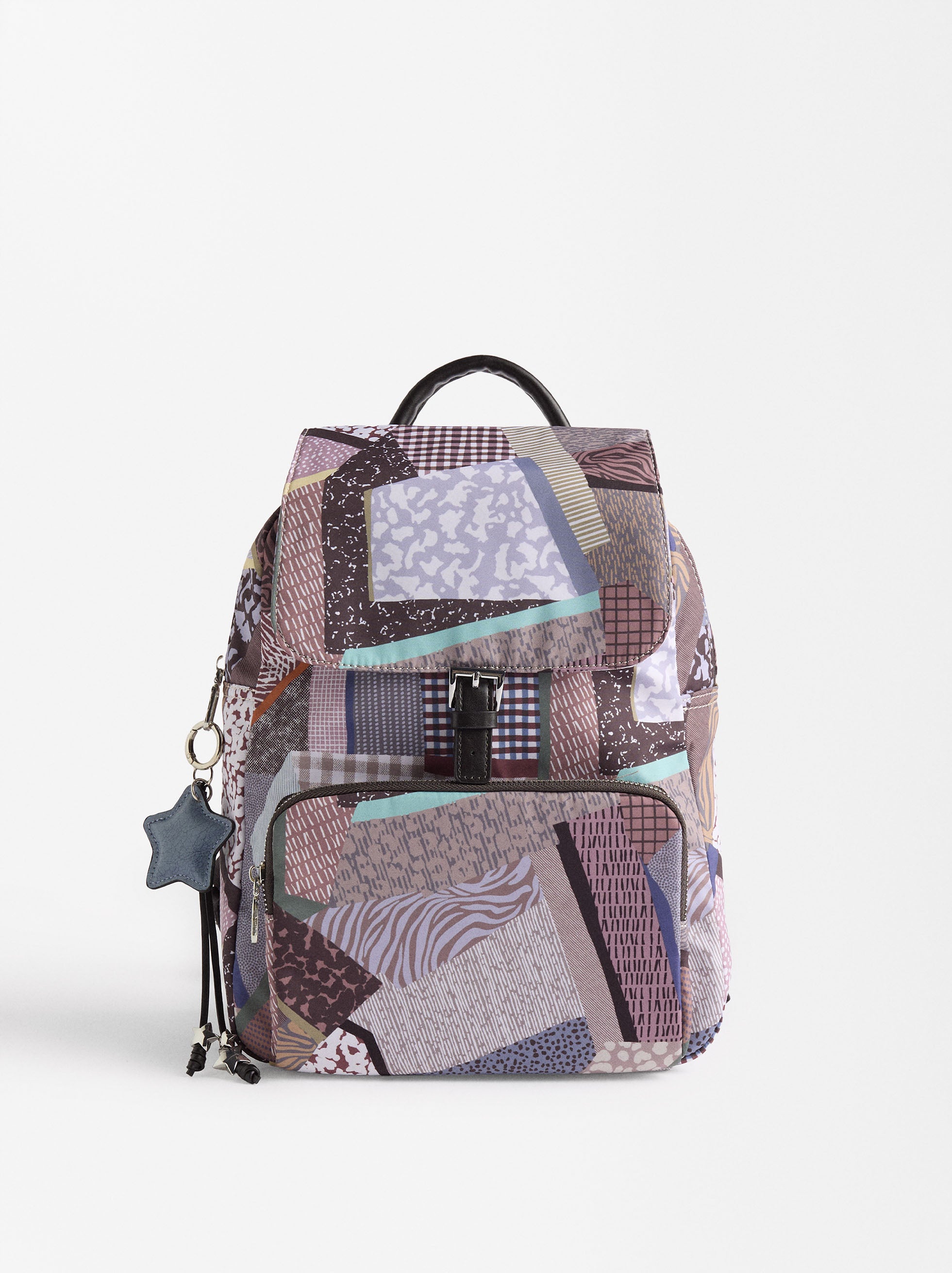 Mochila De Nylon Estampada