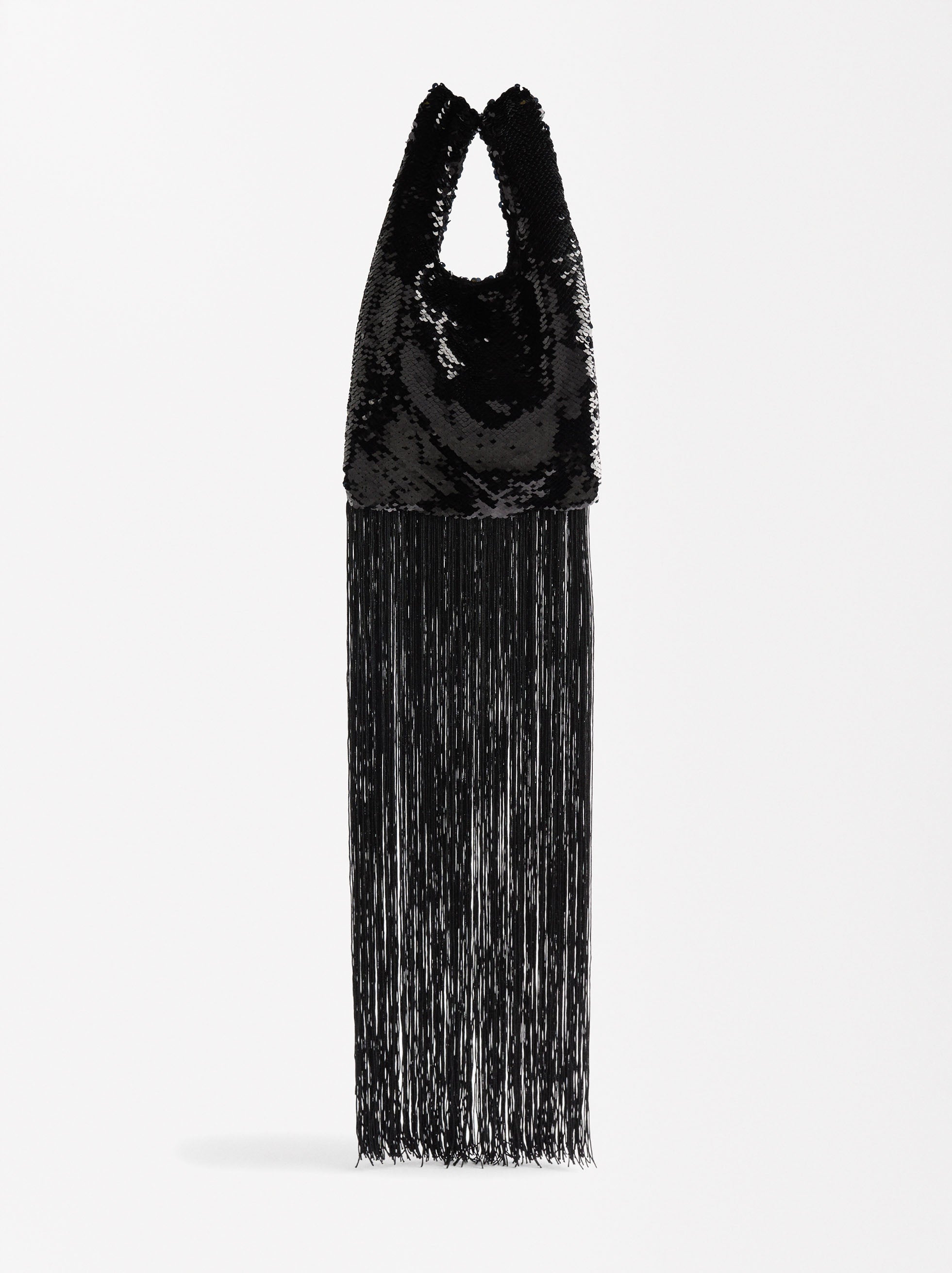 Bolso De Fiesta Con Lentejuelas Y Flecos