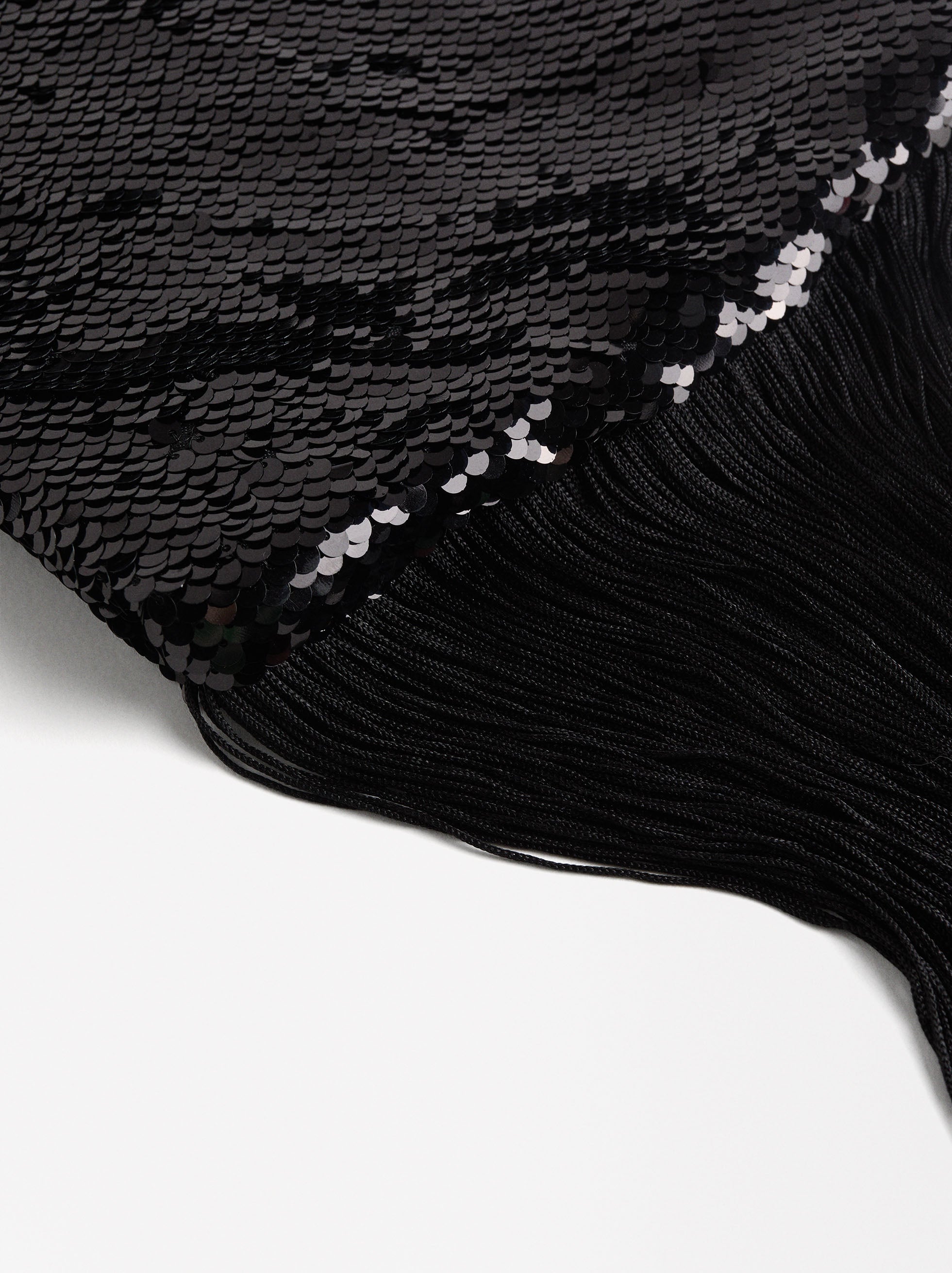 Bolso De Fiesta Con Lentejuelas Y Flecos