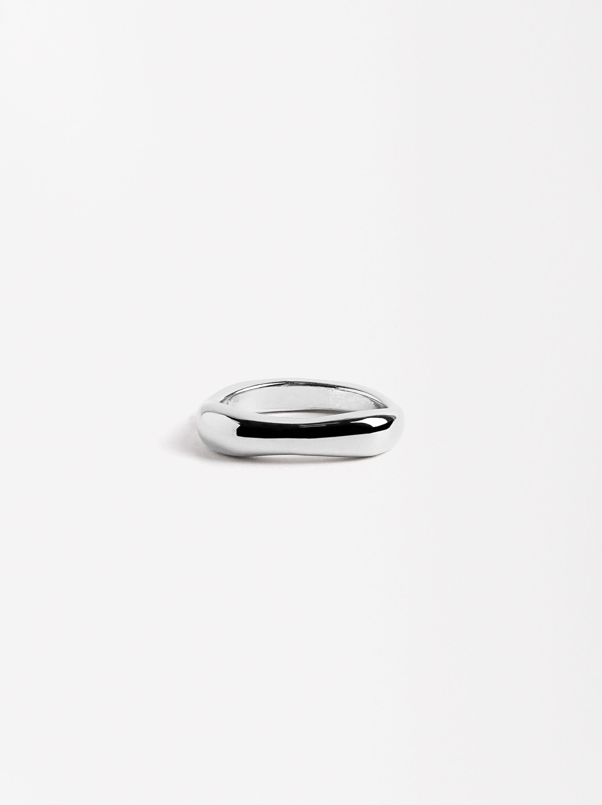 Anillo Rectangular Plateado