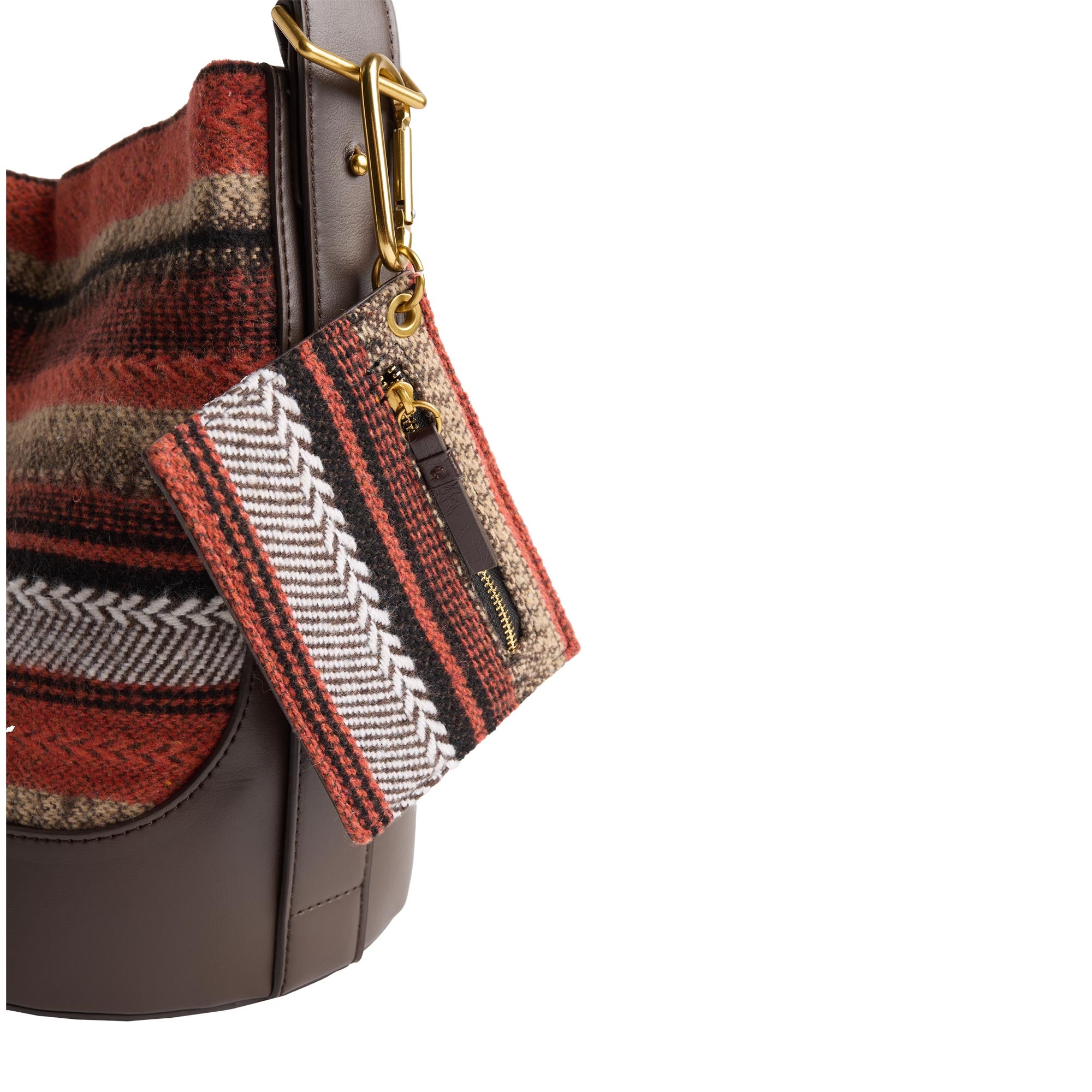 Bolso De Hombro Con Lana Y Colgante