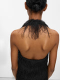 Top Halter Efecto Pelo