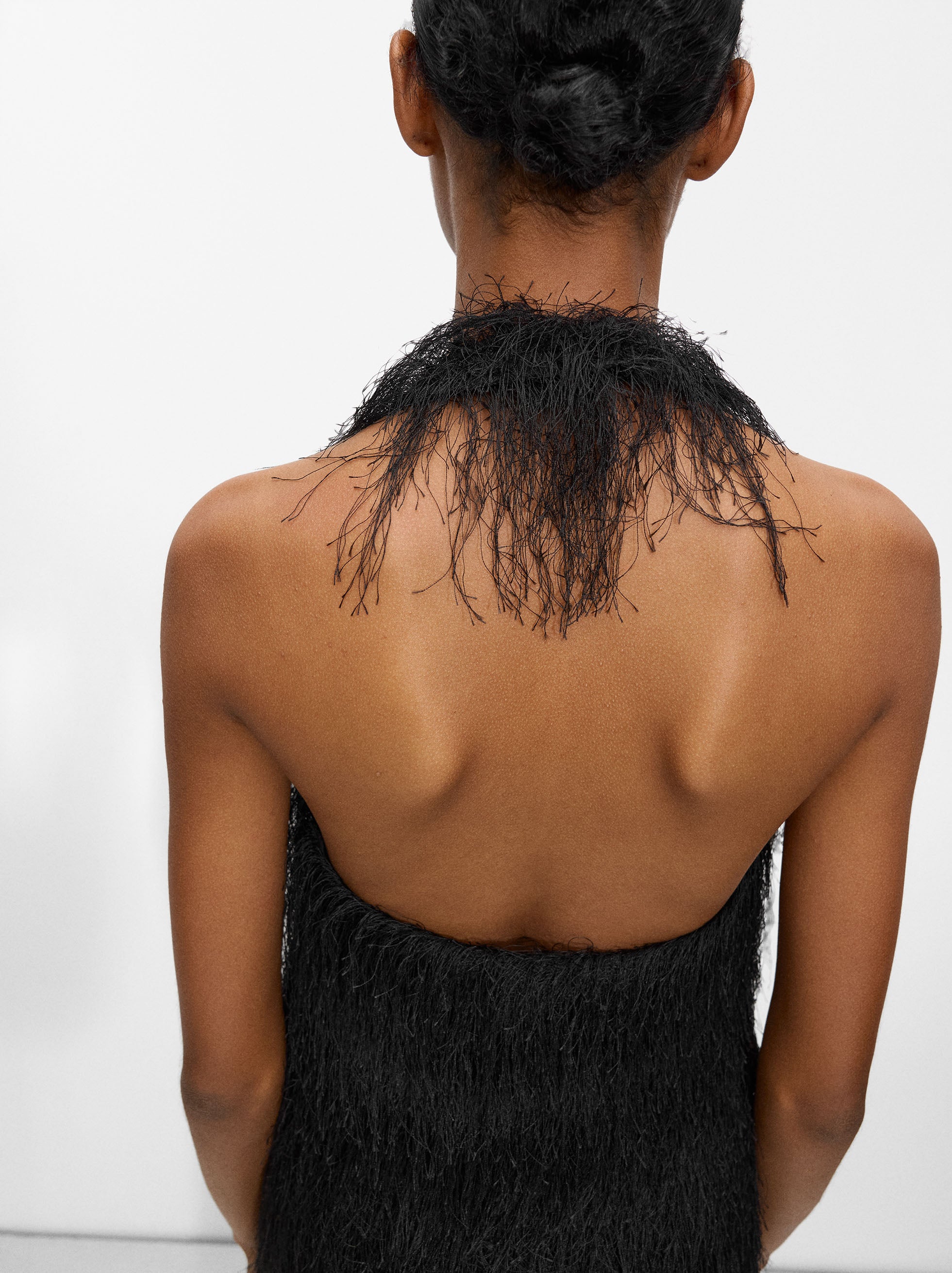 Top Halter Efecto Pelo