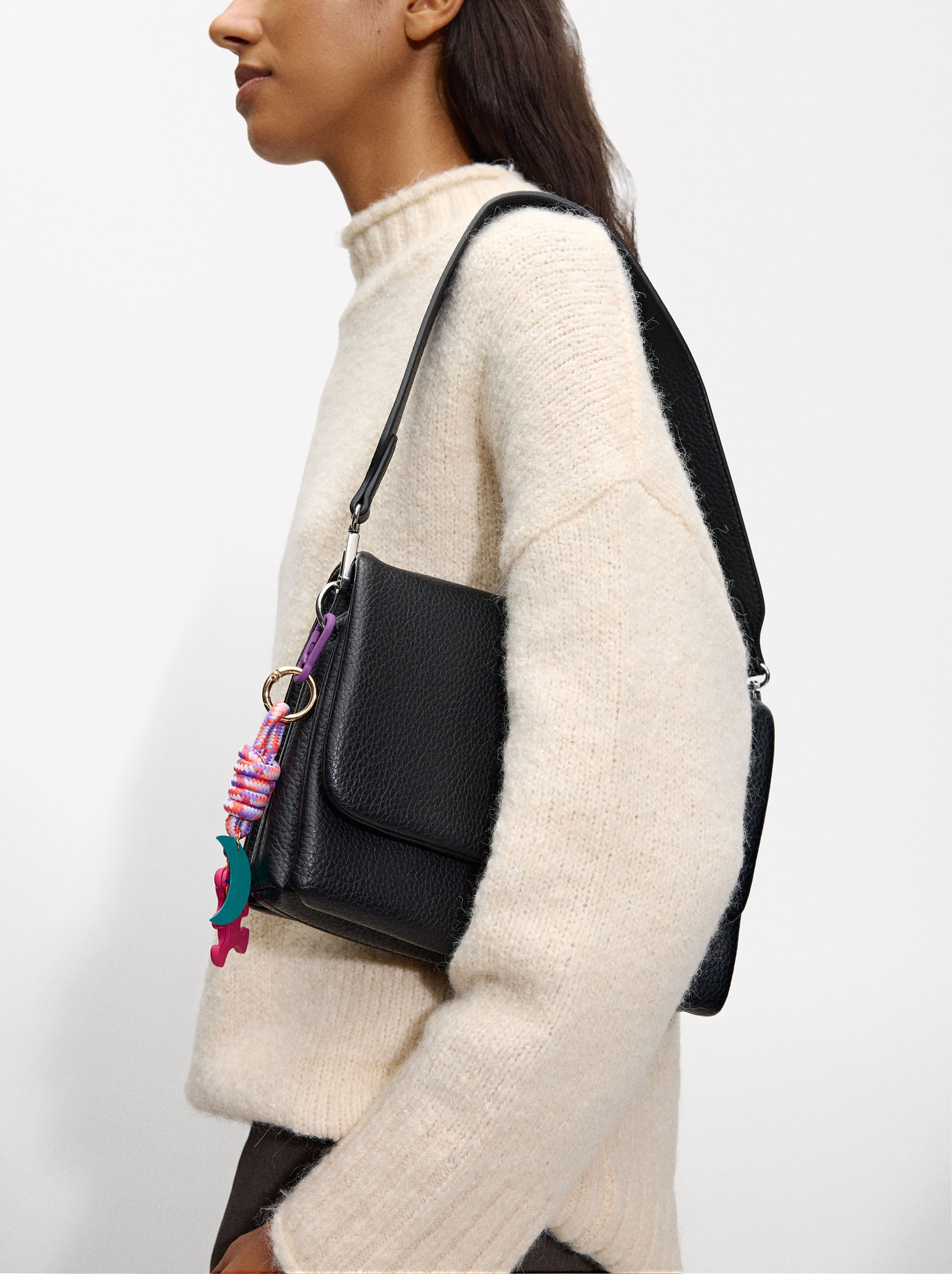 Bolso Bandolera Con Solapa