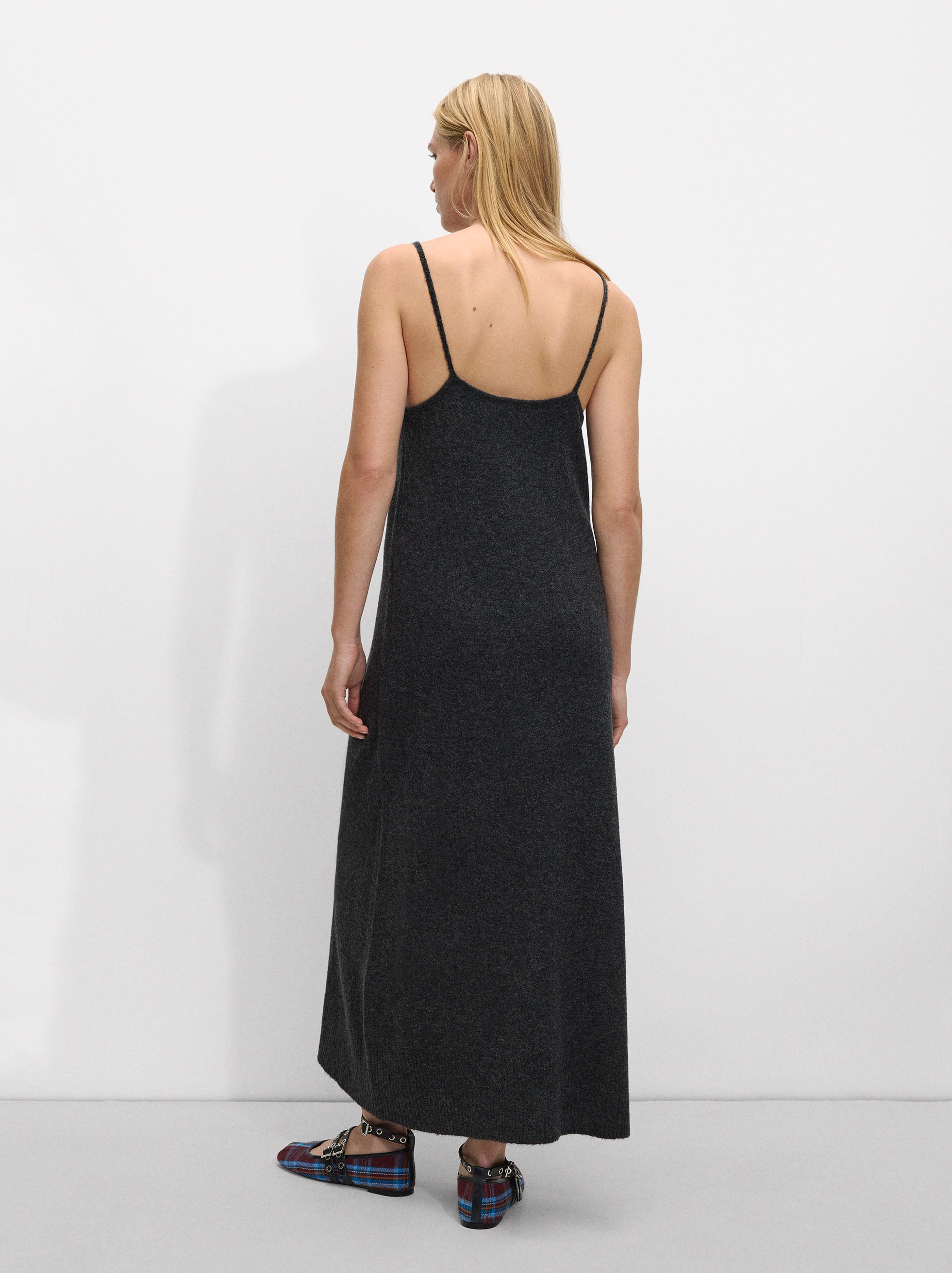 Vestido Largo De Punto Con Lana