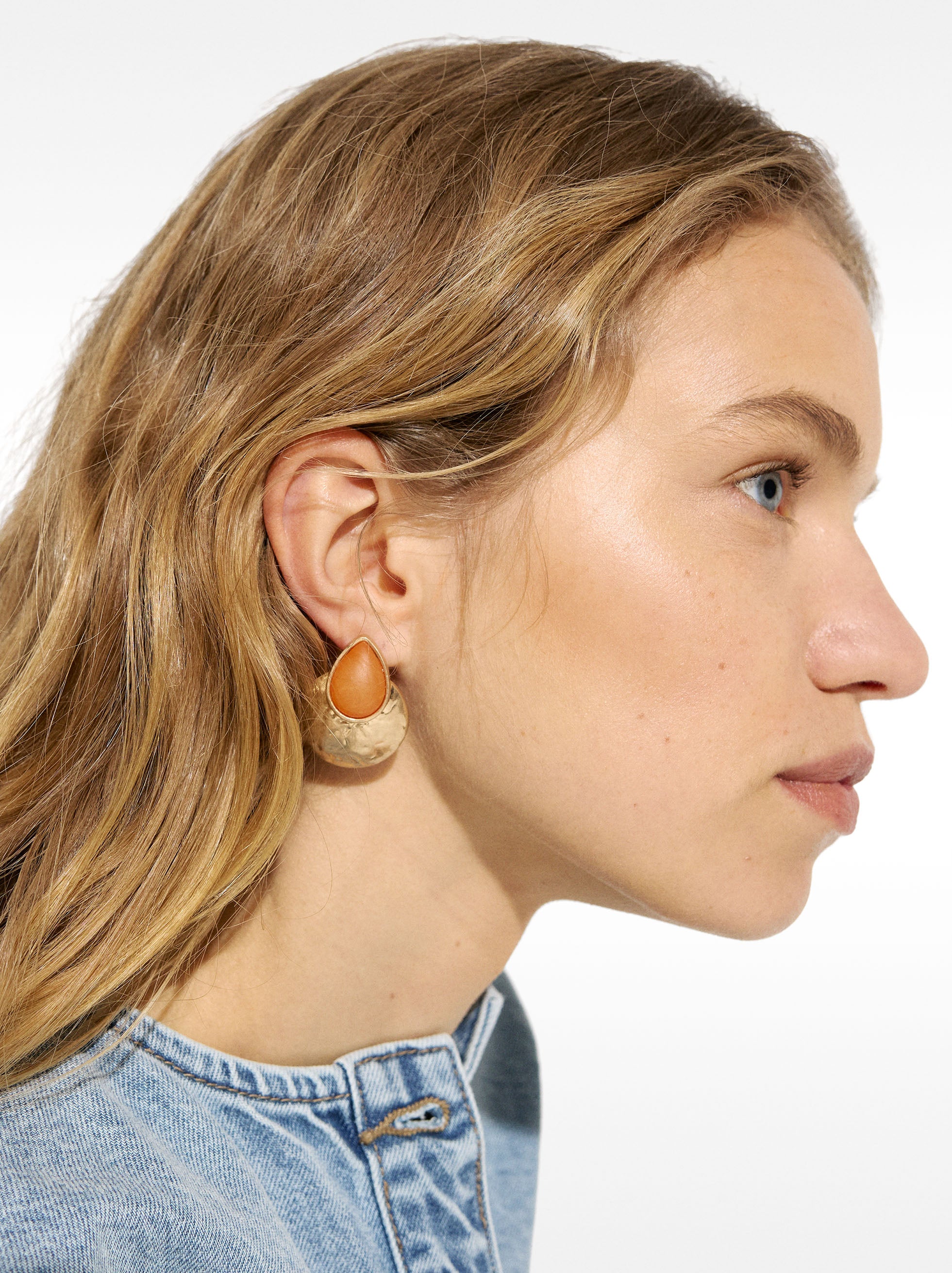 Aretes Redondos Con Resina