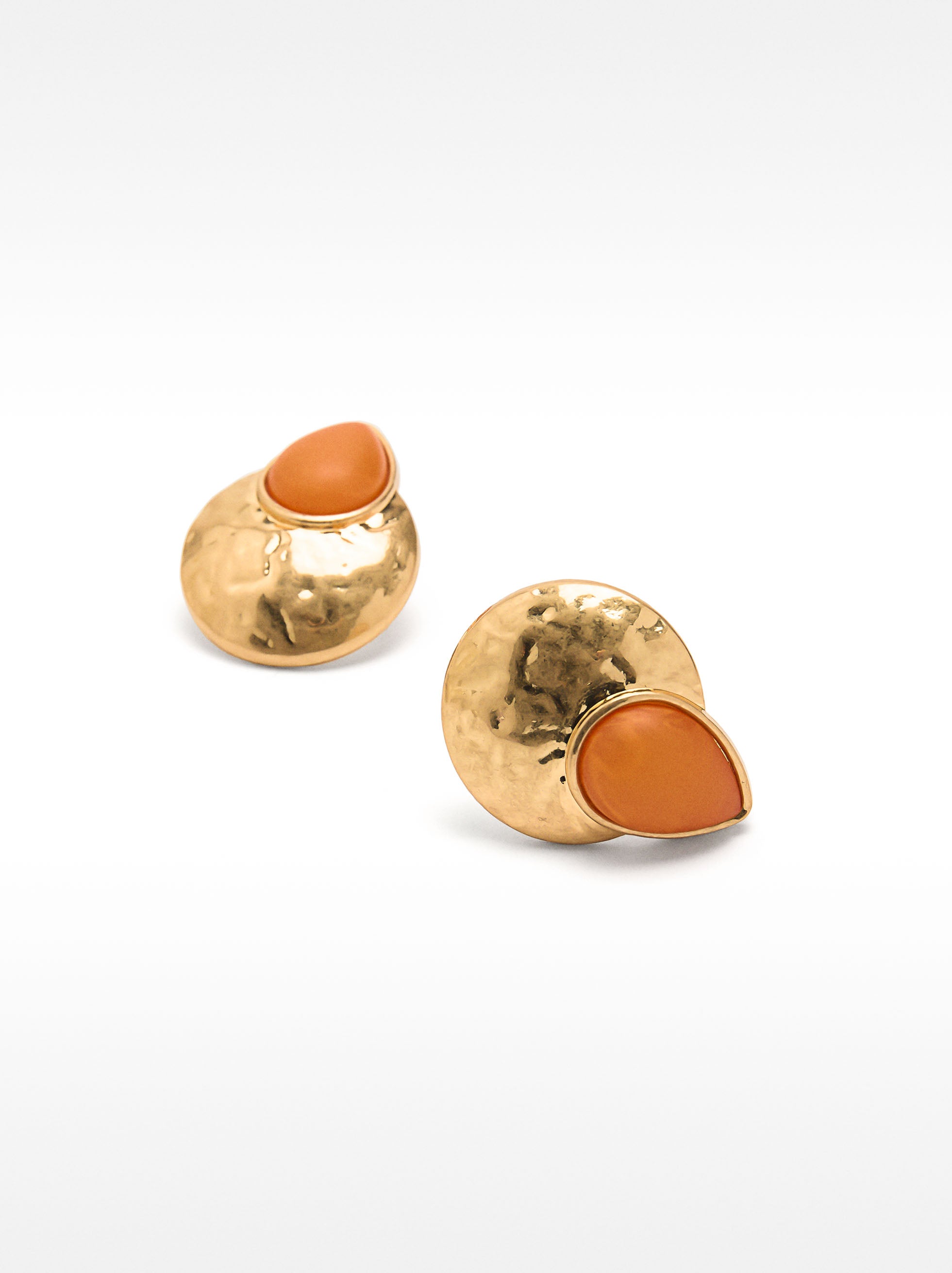 Aretes Redondos Con Resina