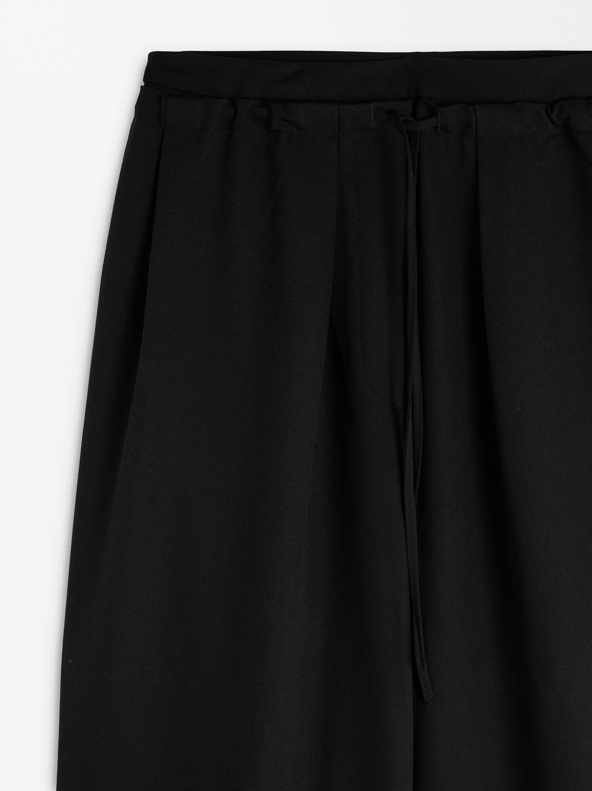 Pantalón Recto Con Lana