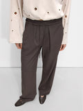 Pantalón Recto Con Lana