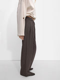 Pantalón Recto Con Lana