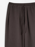 Pantalón Recto Con Lana