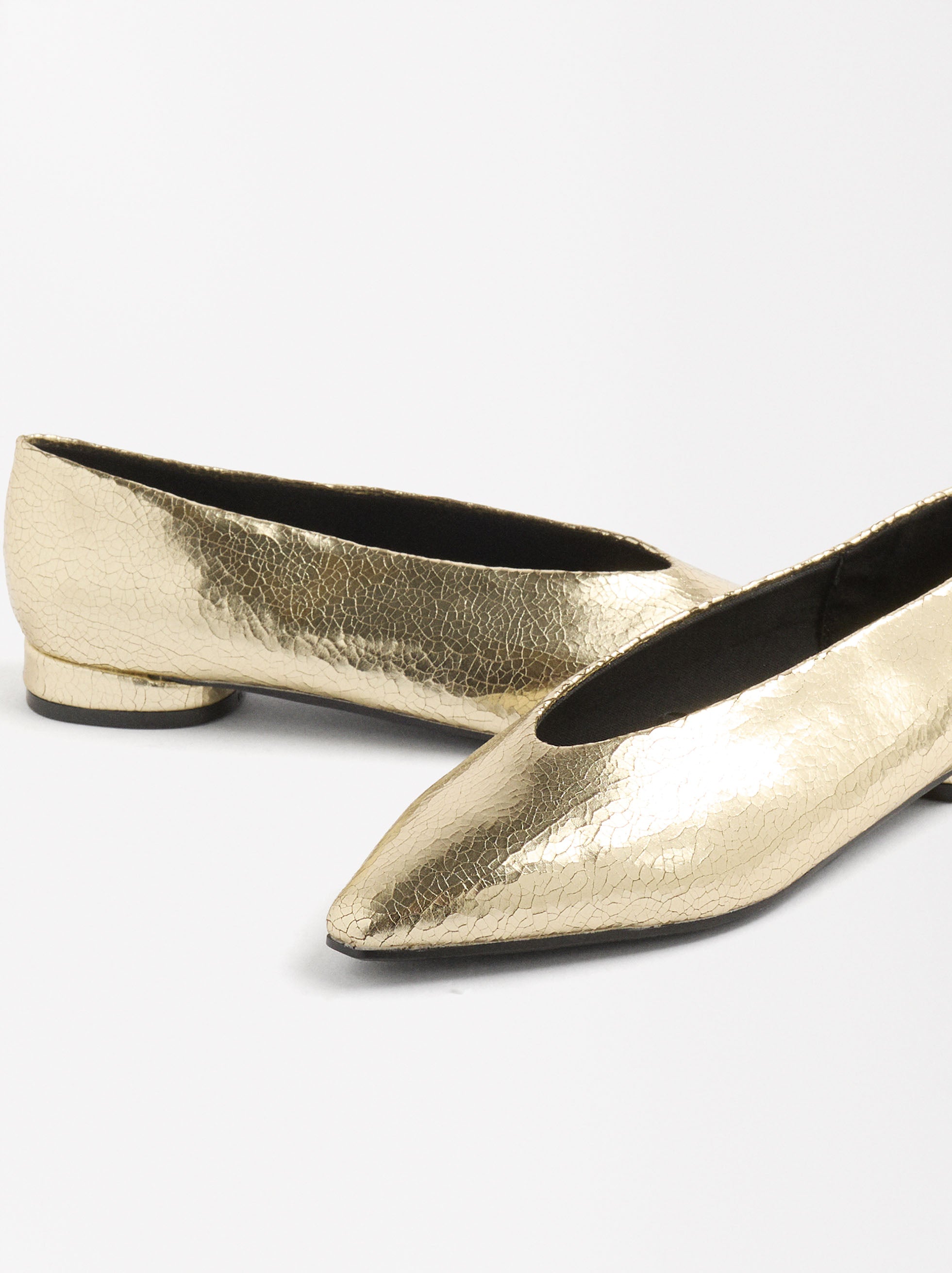 Zapatos Planos Metalizados
