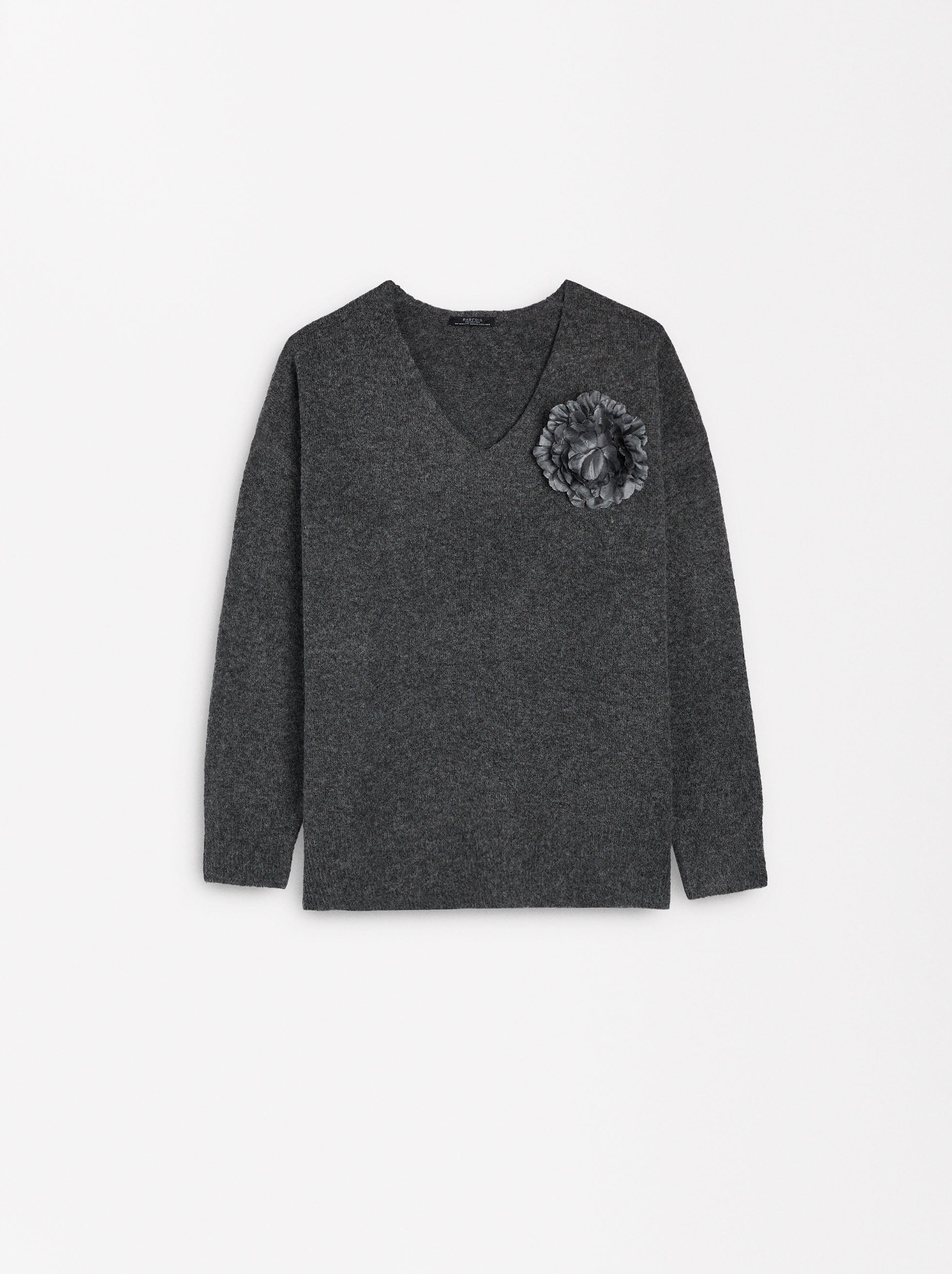 Chompa Con Lana Y Flor