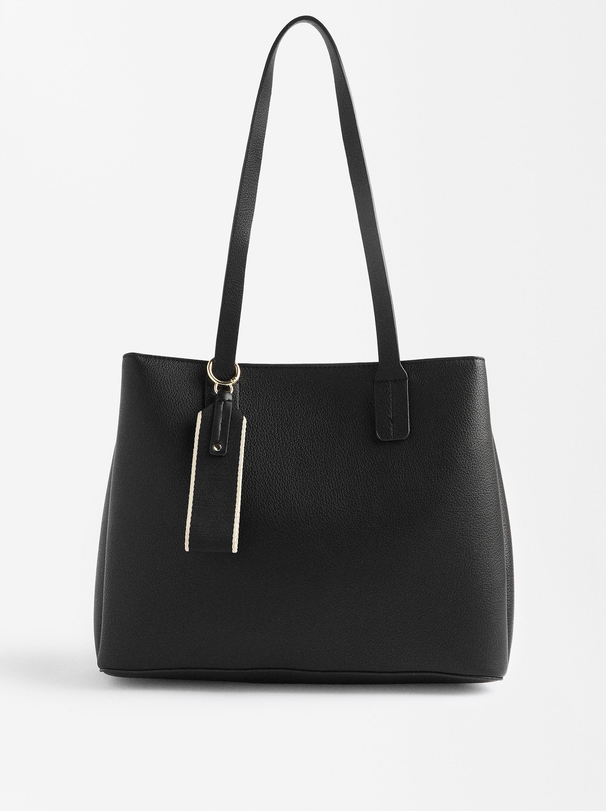 Cartera Tote Con Colgante