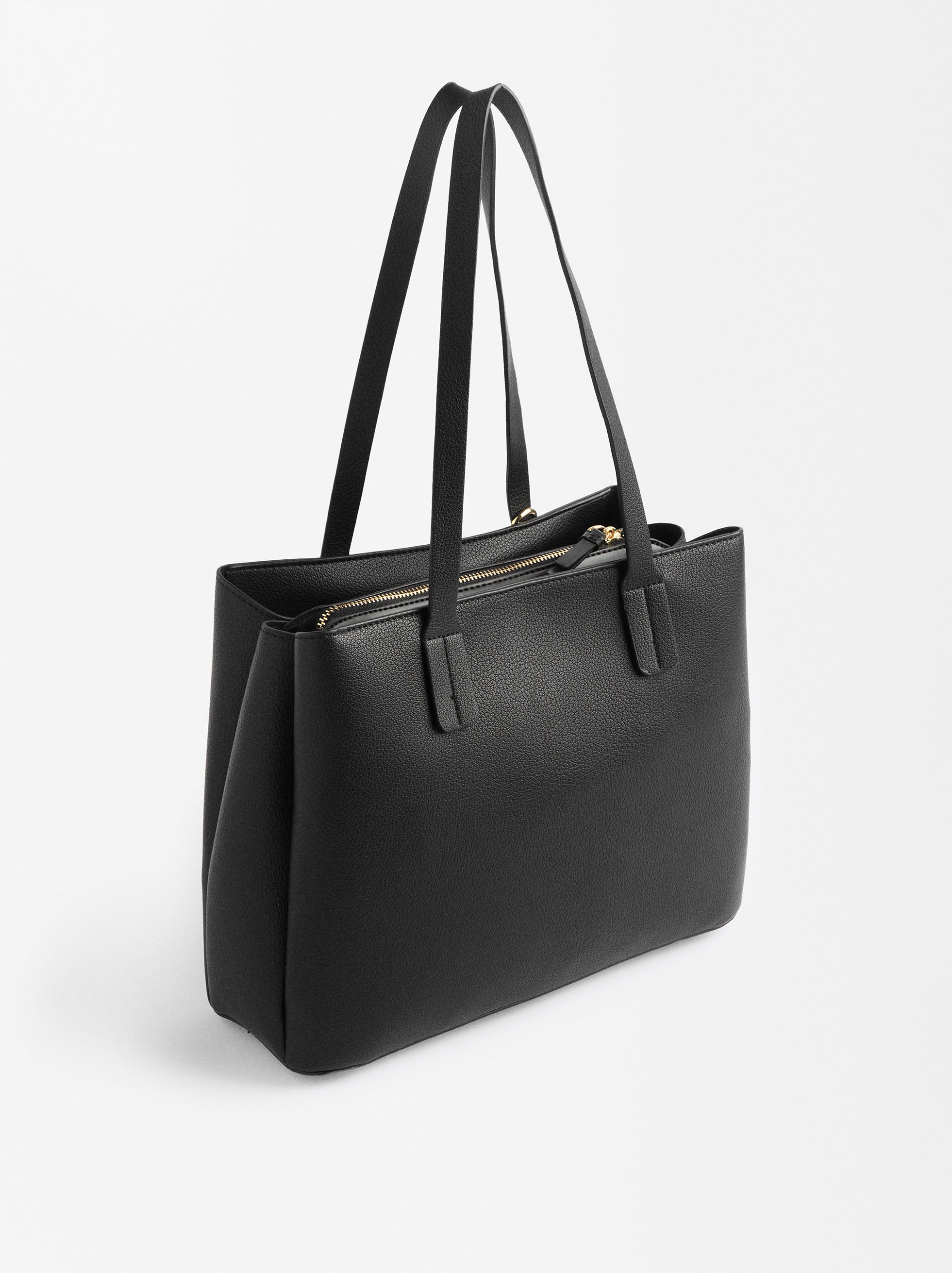 Cartera Tote Con Colgante