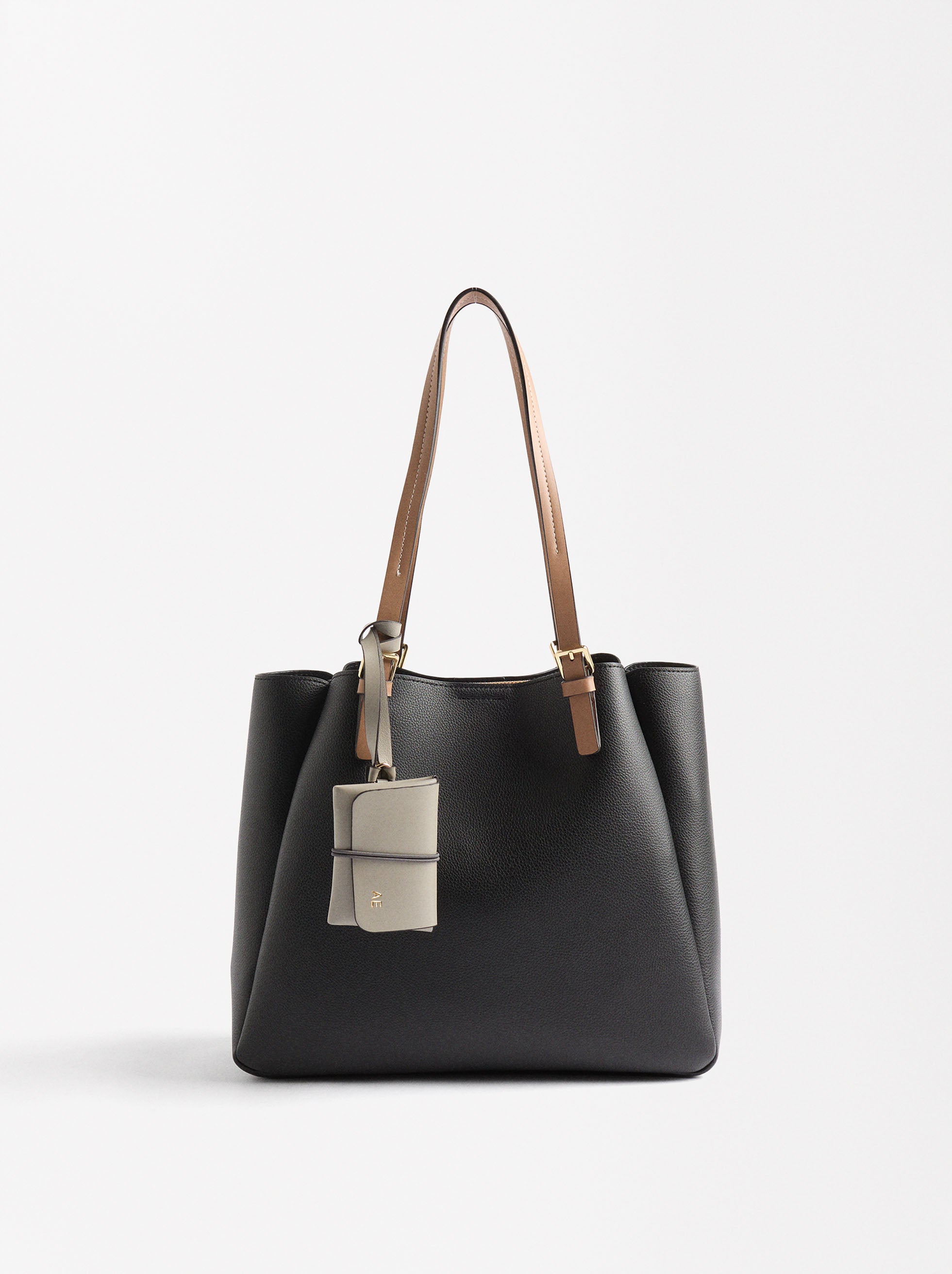 Cartera Tote Con Textura