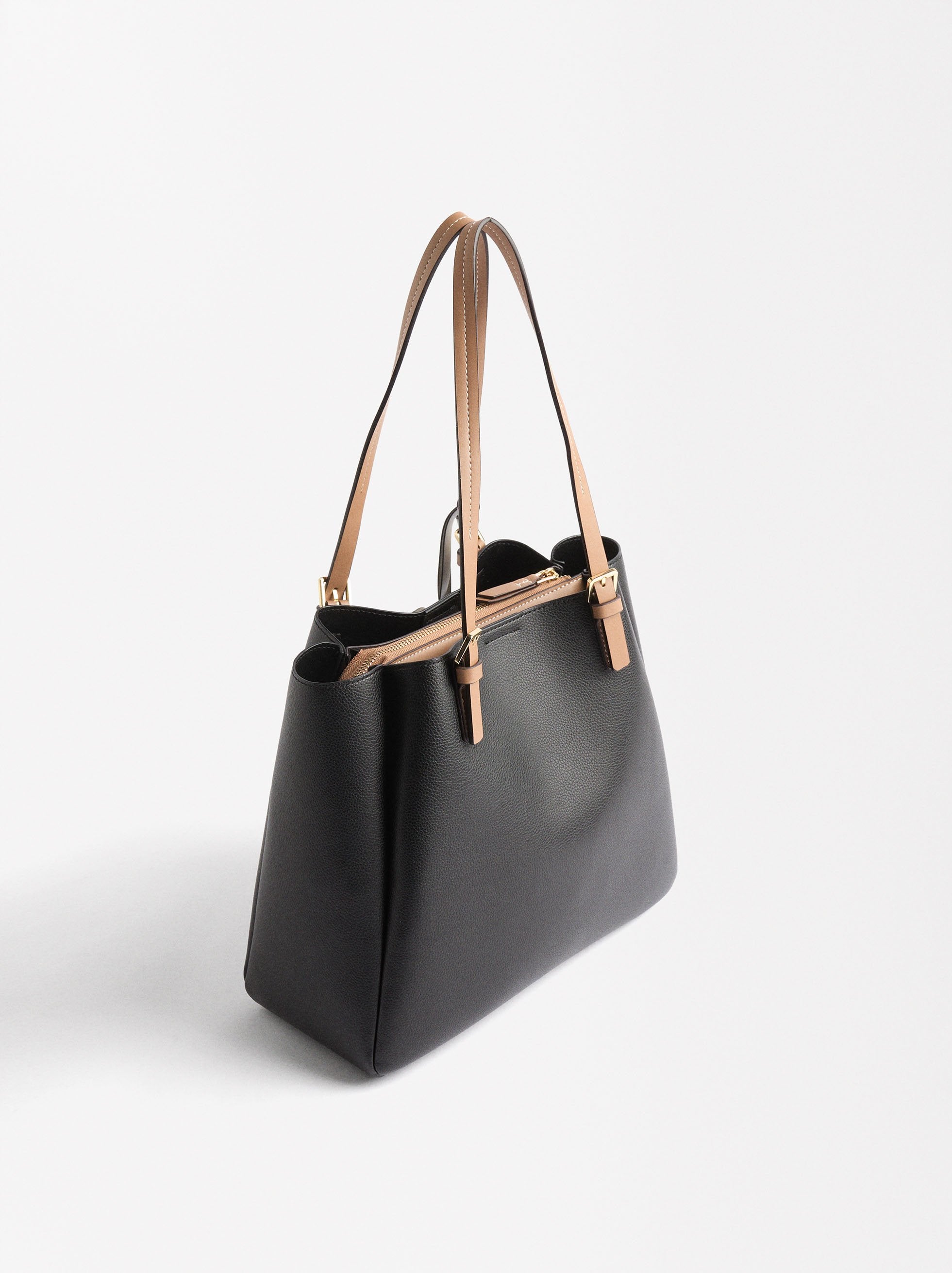 Bolso Tote Con Textura