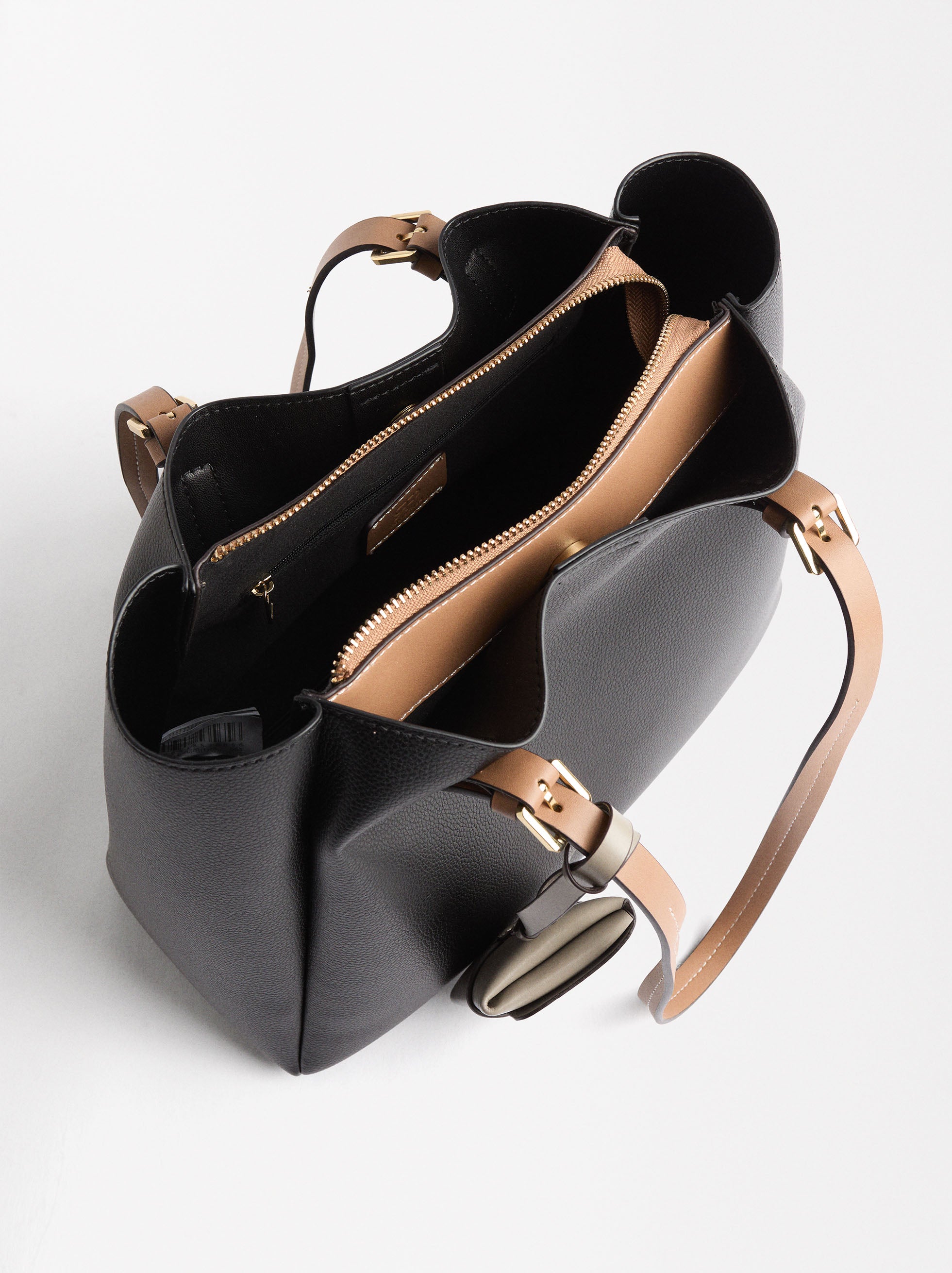 Bolso Tote Con Textura