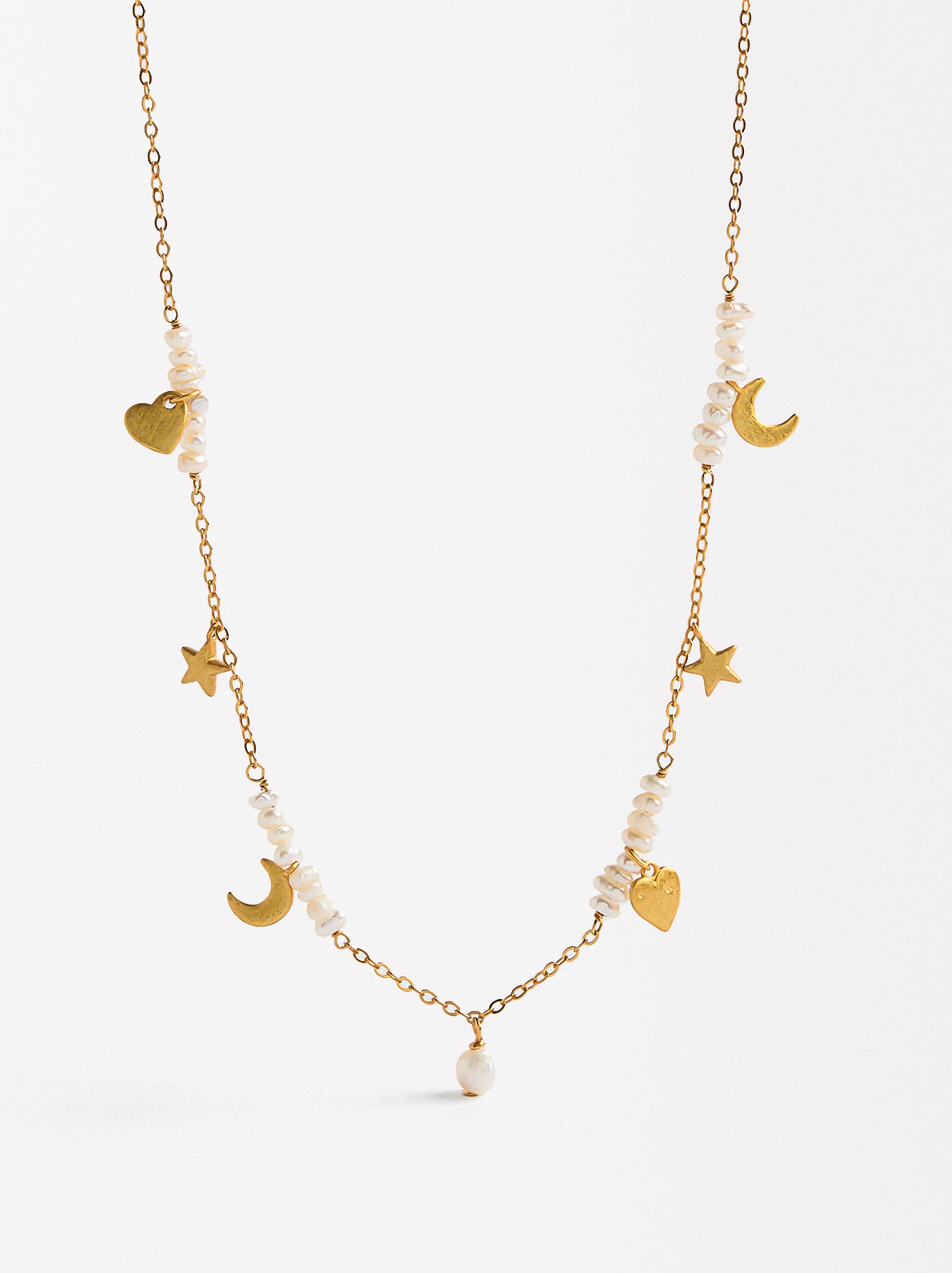 Collar Corto Con Perlas - Plata De Ley 925