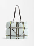 Bolso Shopper De Nylon Estampado