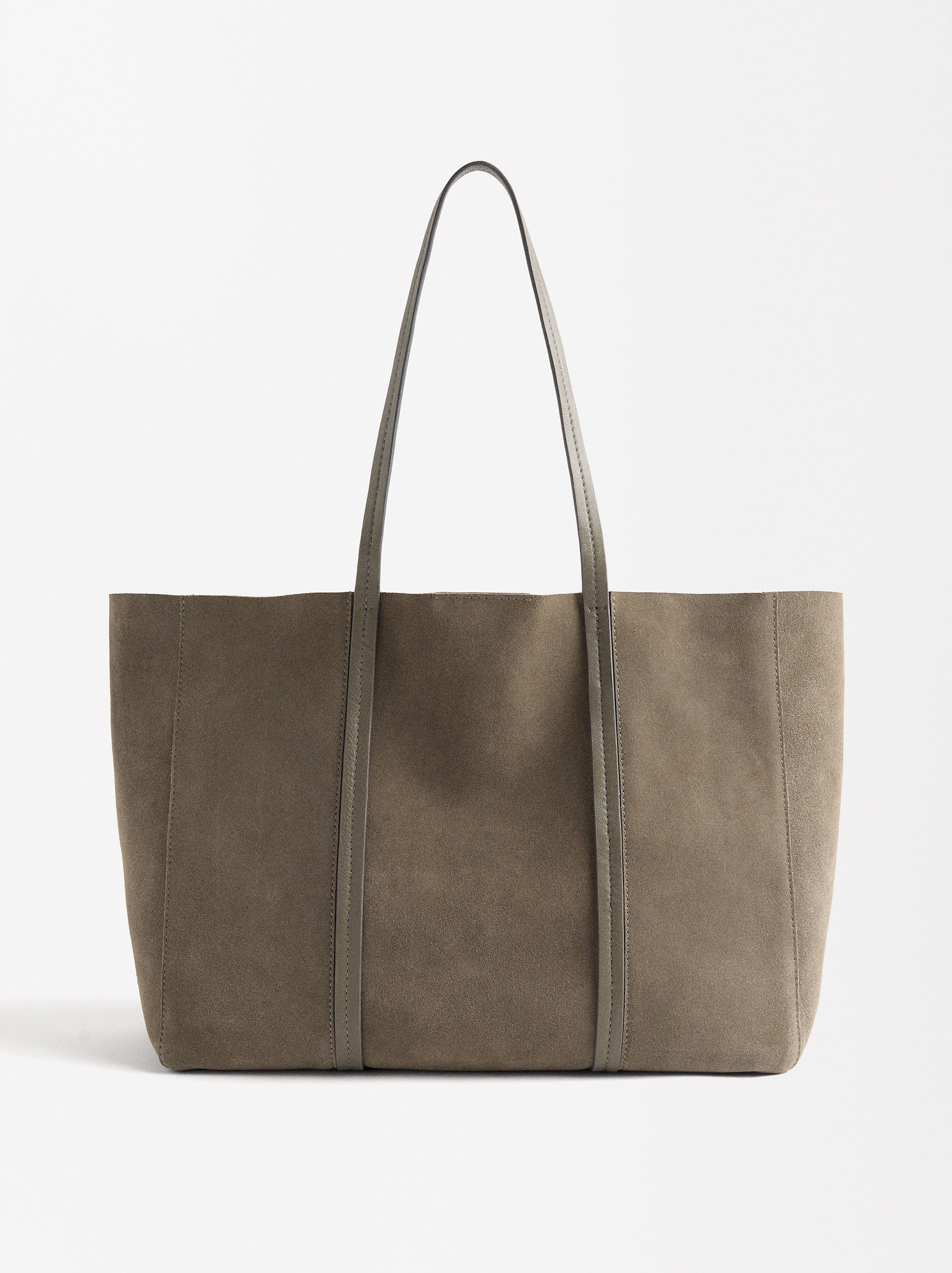 Bolso Shopper De Piel Con Bolso Removible