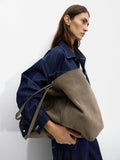 Bolso Shopper De Piel Con Bolso Removible