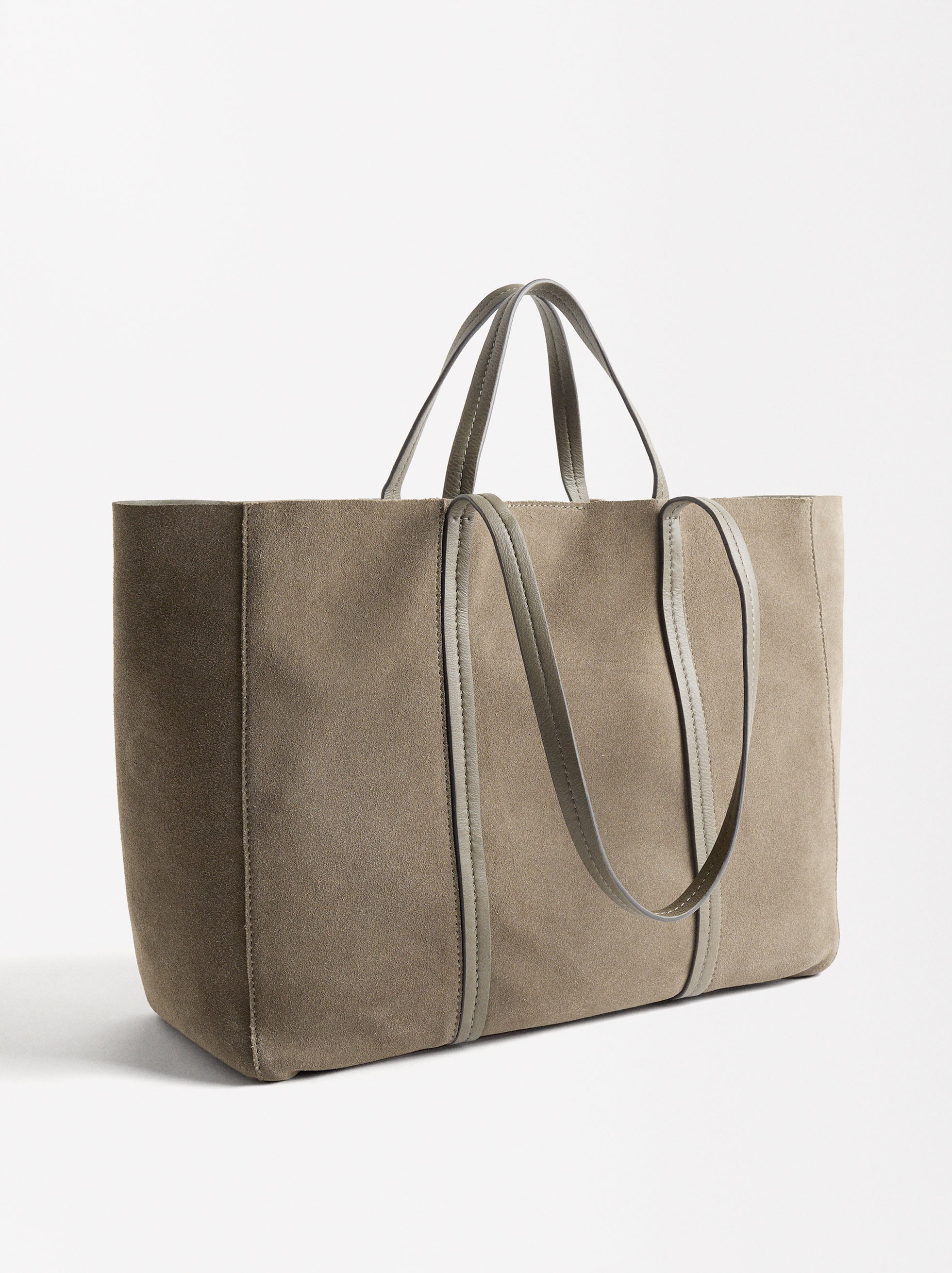 Bolso Shopper De Piel Con Bolso Removible