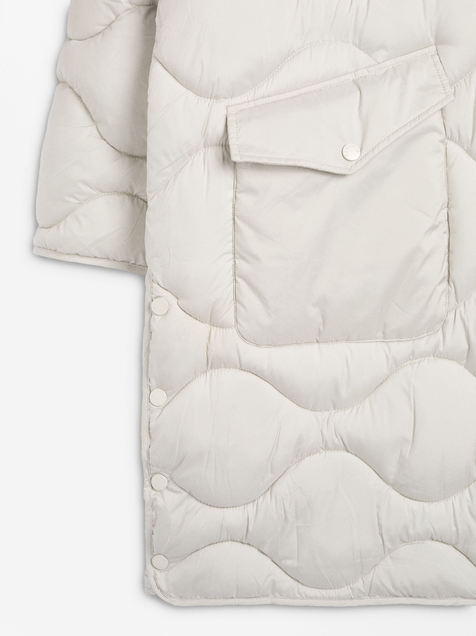 Abrigo Acolchado Con Capucha