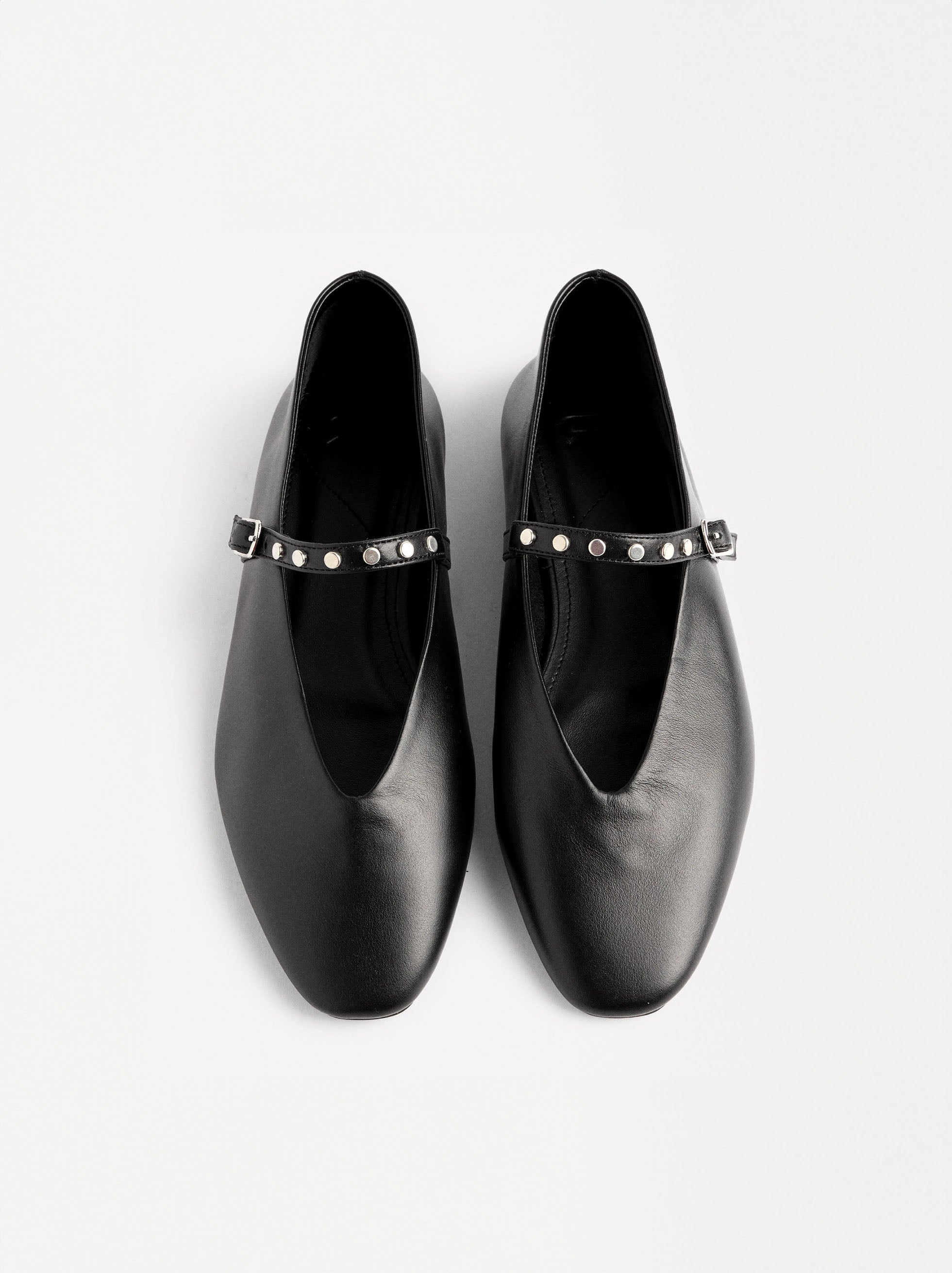 Bailarinas De Piel Con Tachuelas