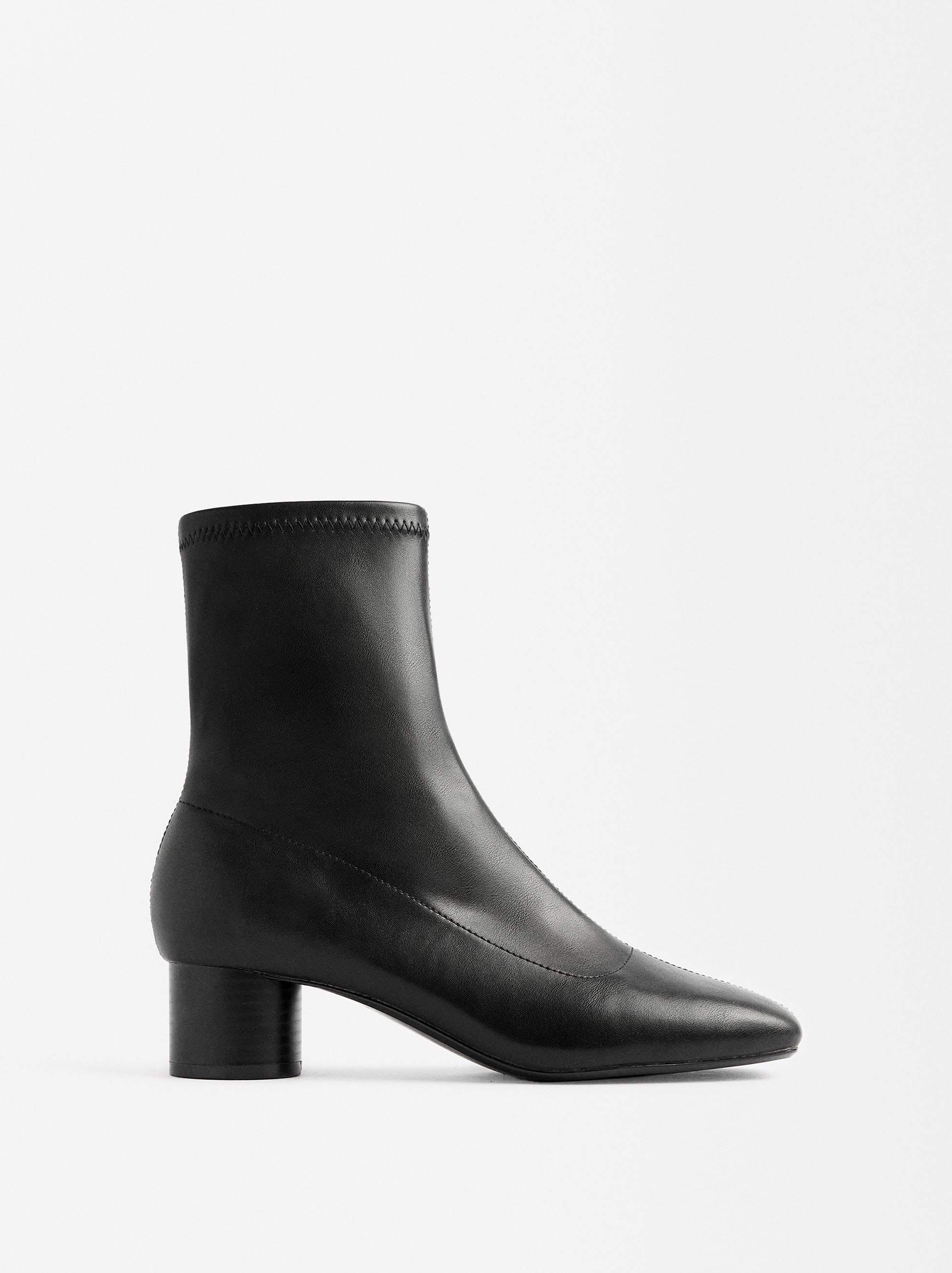Botines Elásticos Con Tacón