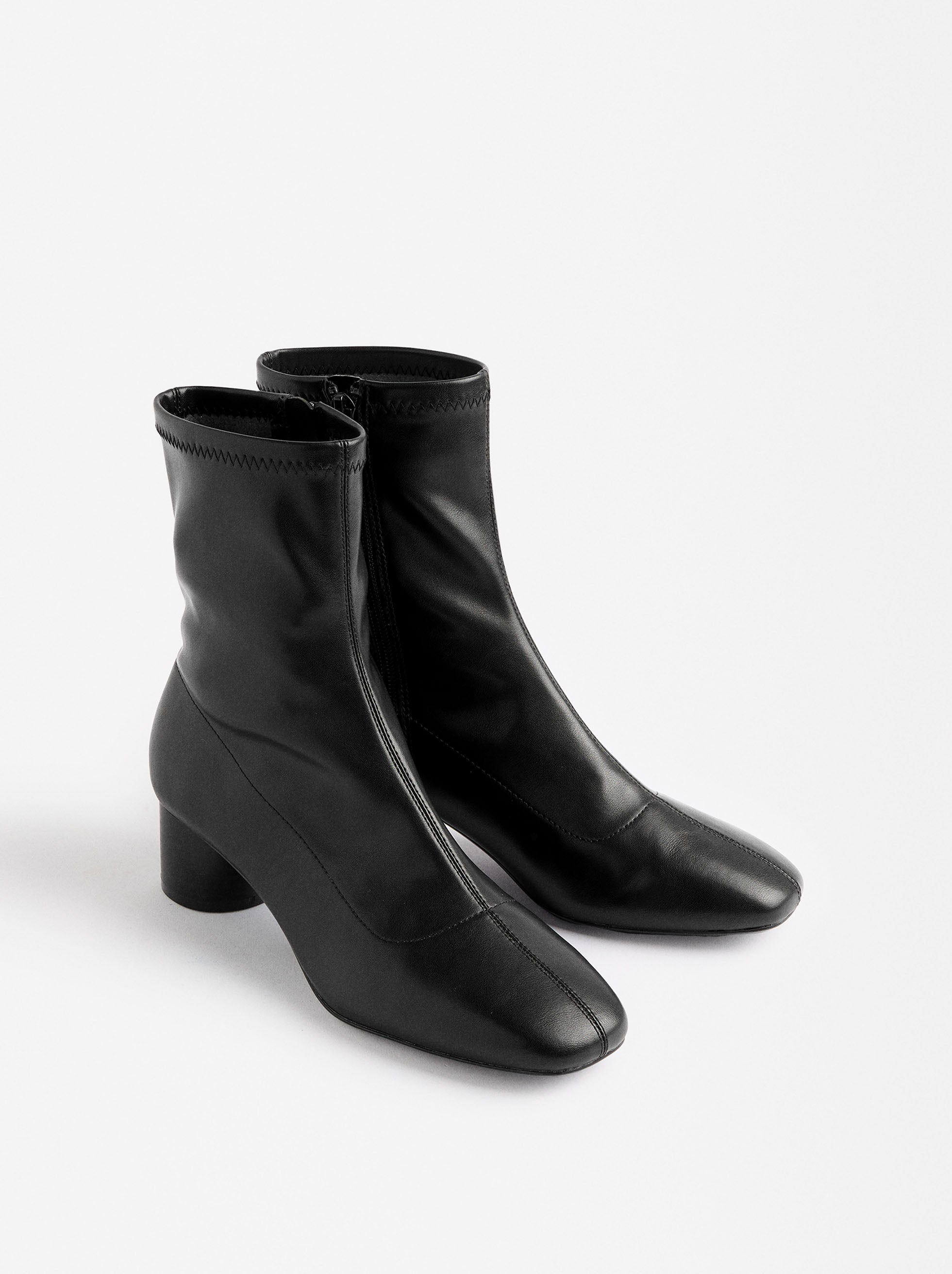 Botines Elásticos Con Tacón