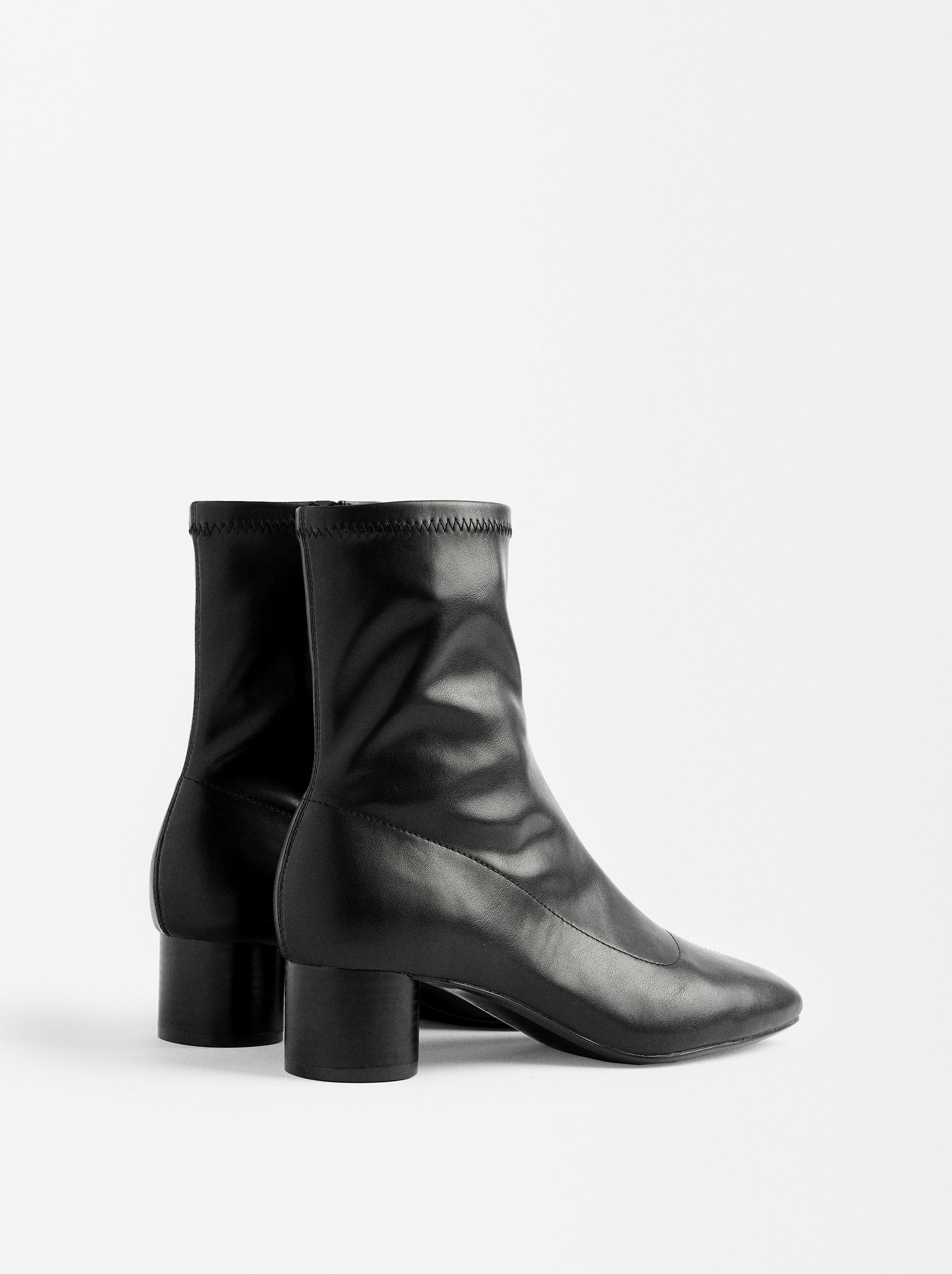 Botines Elásticos Con Tacón